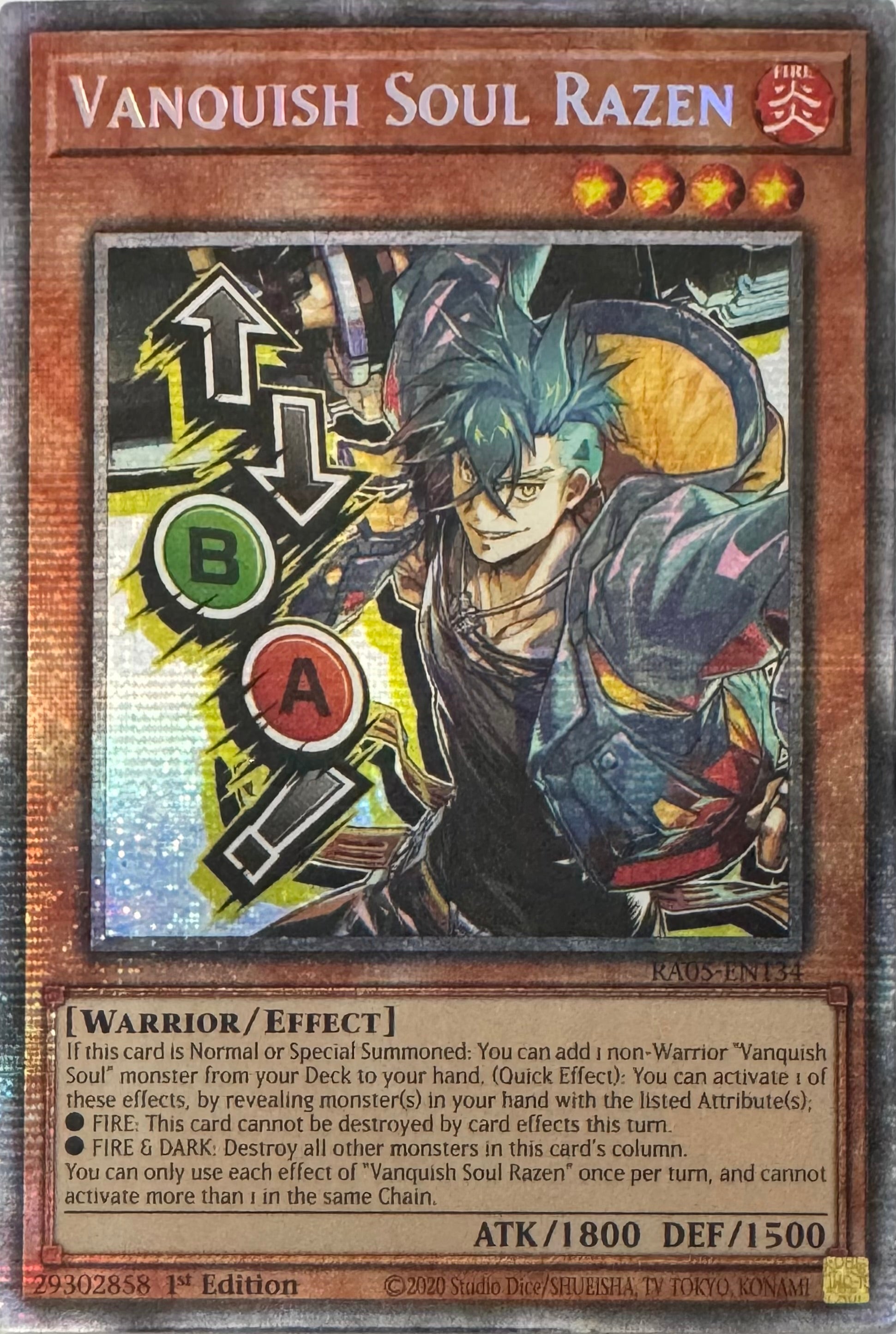Yugioh! Vanquish Soul Razen Ra05-en134 1st Edition Starlight (Stamp)