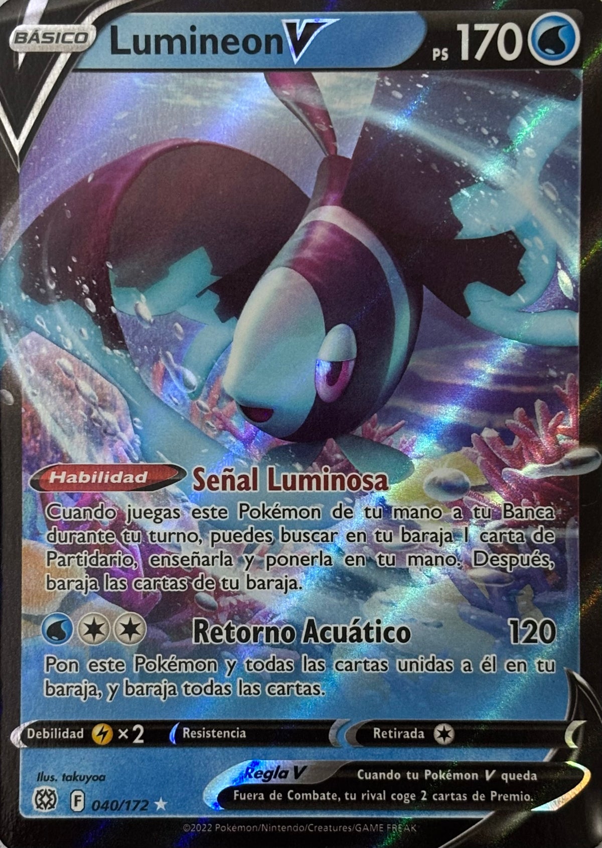 Pokemon Tcg Lumineon V 040/172 Ultra rare (Español)