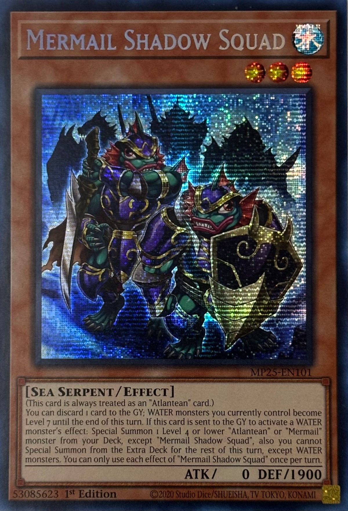Yugioh! Mermail Shadow Squad Mp25-en101 1st edition Prismatic