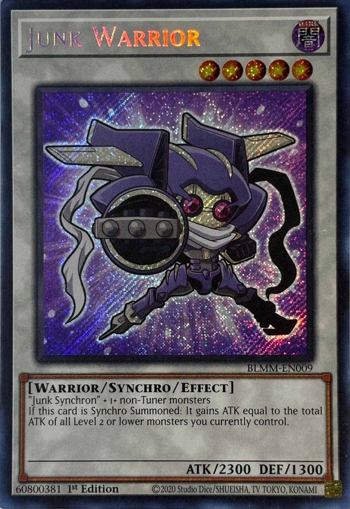 Yugioh! Junk Warrior Blmm-en009 1st edition Secret rare