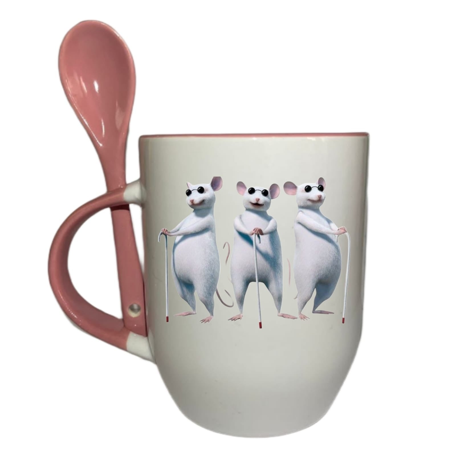 Taza Con Cuchara Rosa Shrek Ratas Ciegas