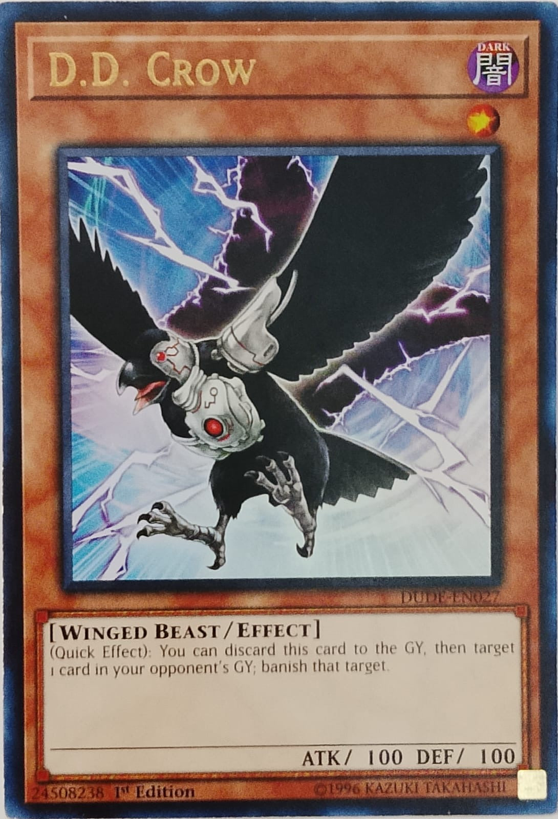Yugioh! D.D Crow DUDE-EN027 1st edition ultra rara