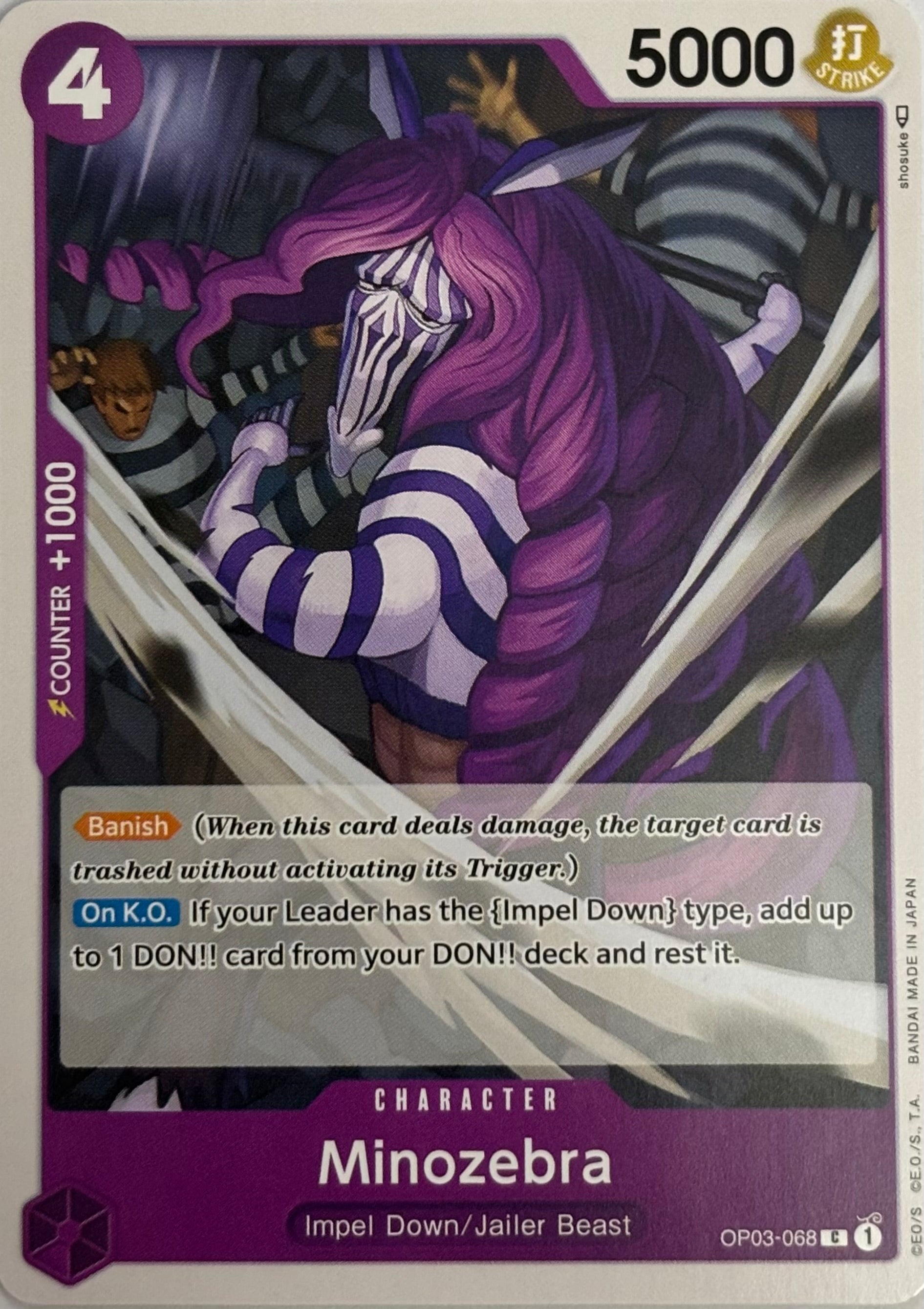 One Piece Tcg Minozebra Op03-068