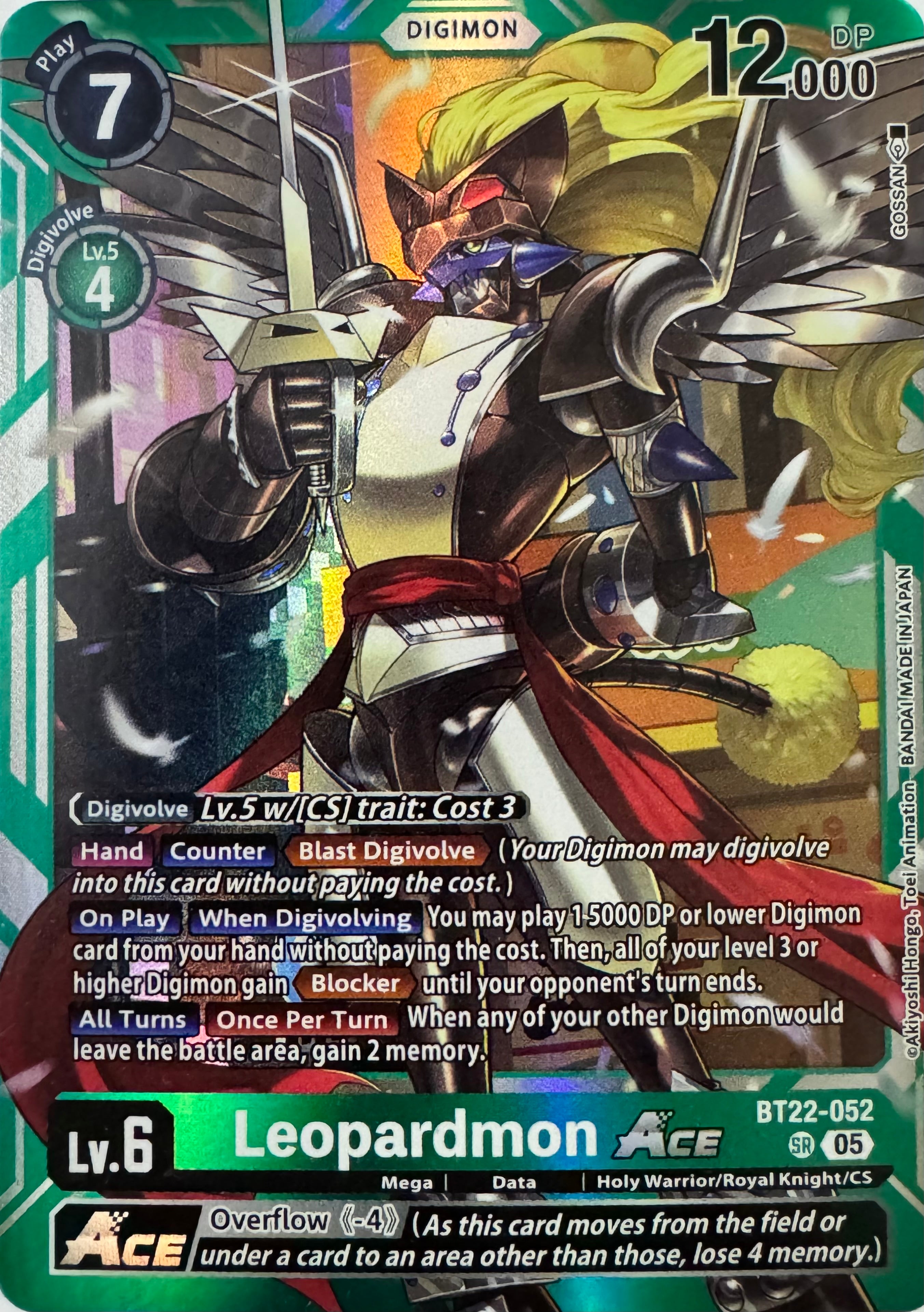Digimon Tcg Leopardmon Ace Bt22-052 Foil