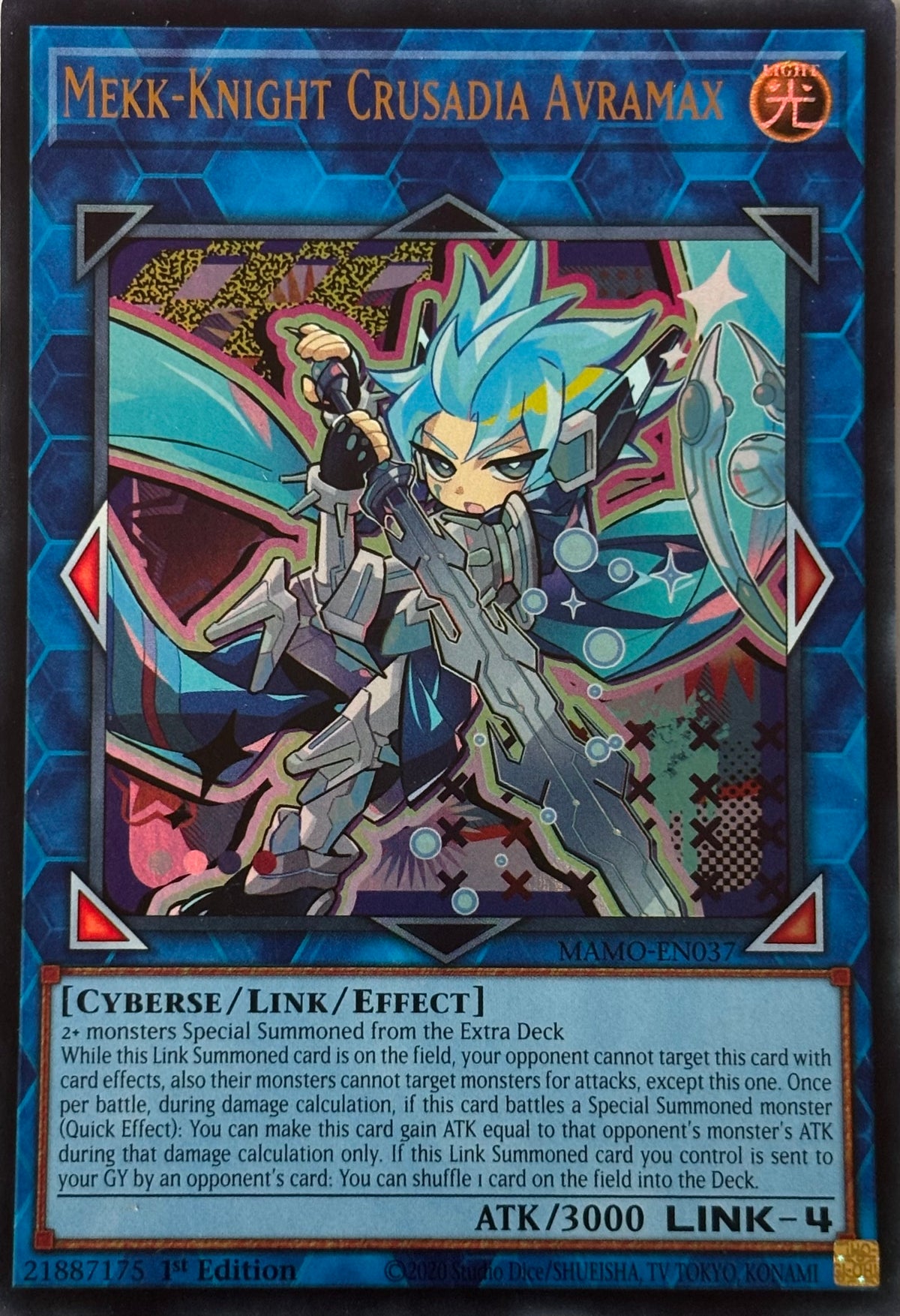 Yugioh! Mekk - Knight Crusadia Avramax Mamo-en037 1st edition Ultra rare
