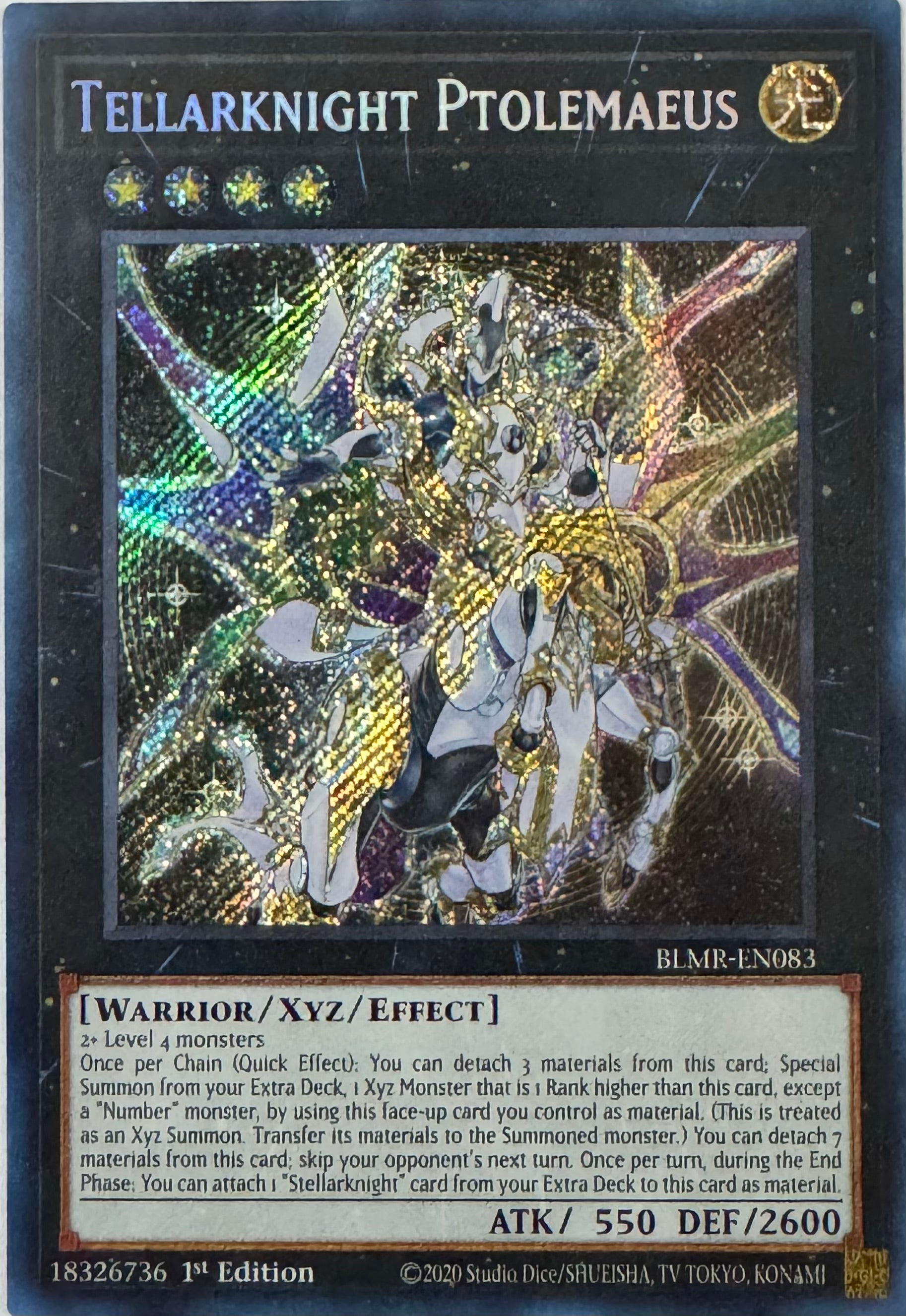 Yugioh! Tellarknight Ptolemaeus Blmr-En083 1st Edition Secret