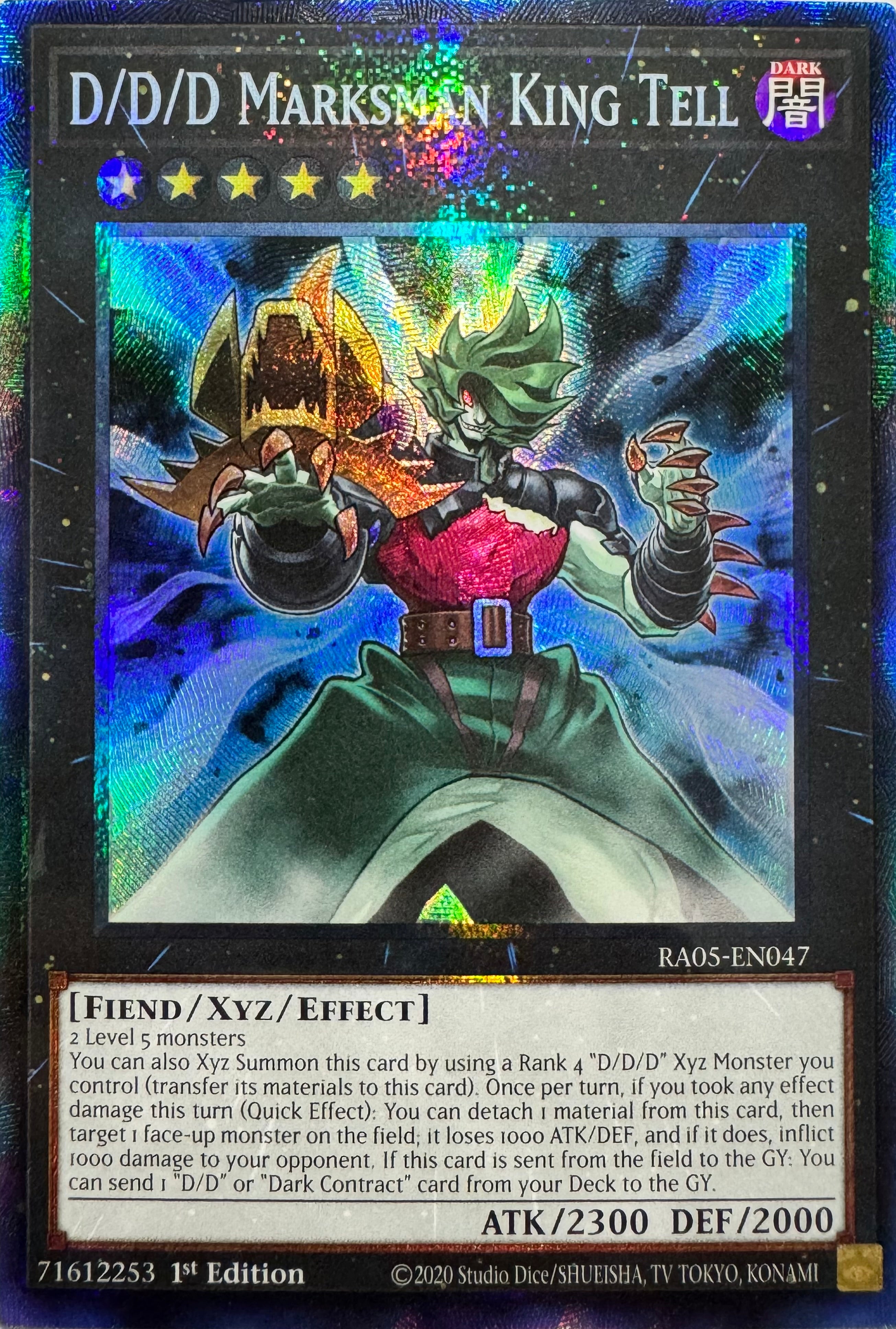 Yugioh! D/D/D Marksman King Tell Ra05-en047 1st Edition Collector