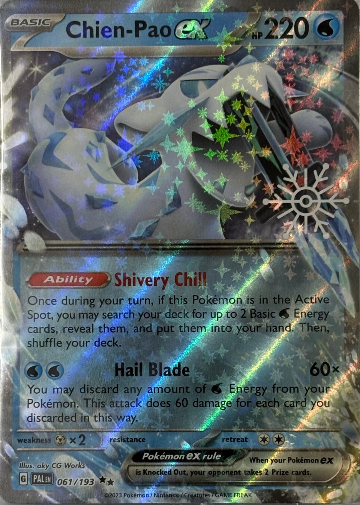 Pokemon Tcg Chien-Pal ex 061/193 Holiday Calendar Ultra rare