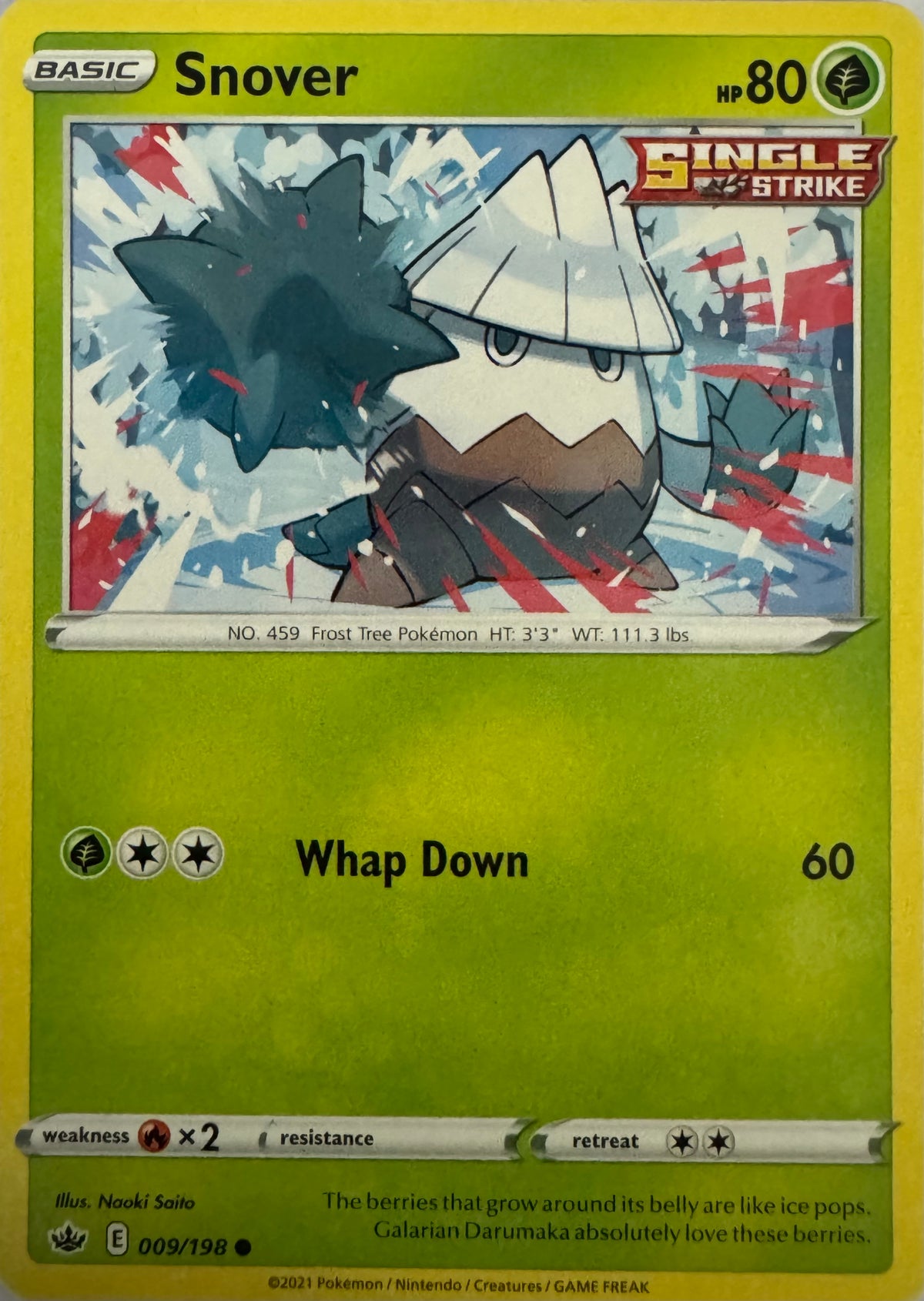 Pokemon Tcg Snover 009/198