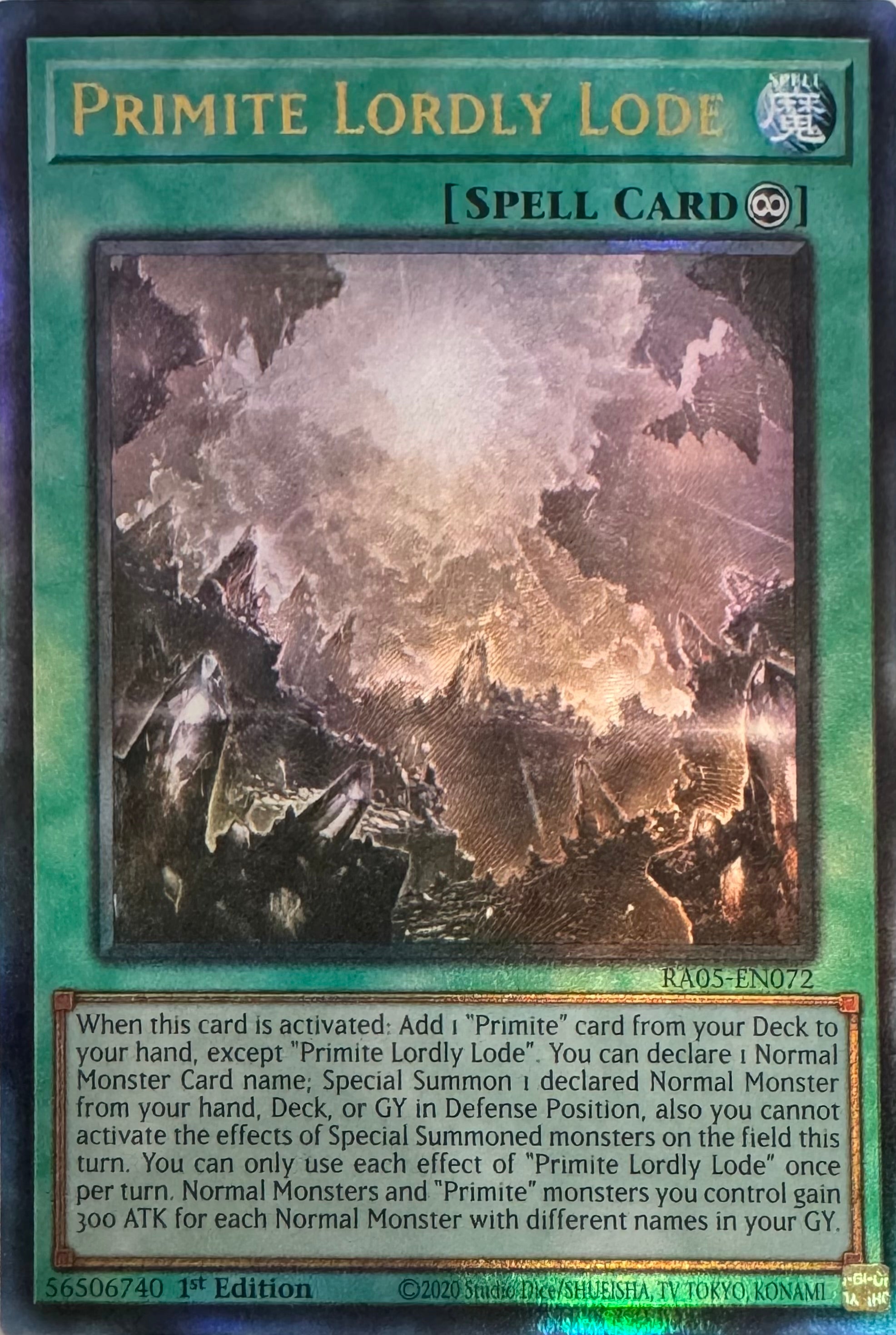 Yugioh! Primite Lordly Lode Ra05-en072 1st Edition Ultimate