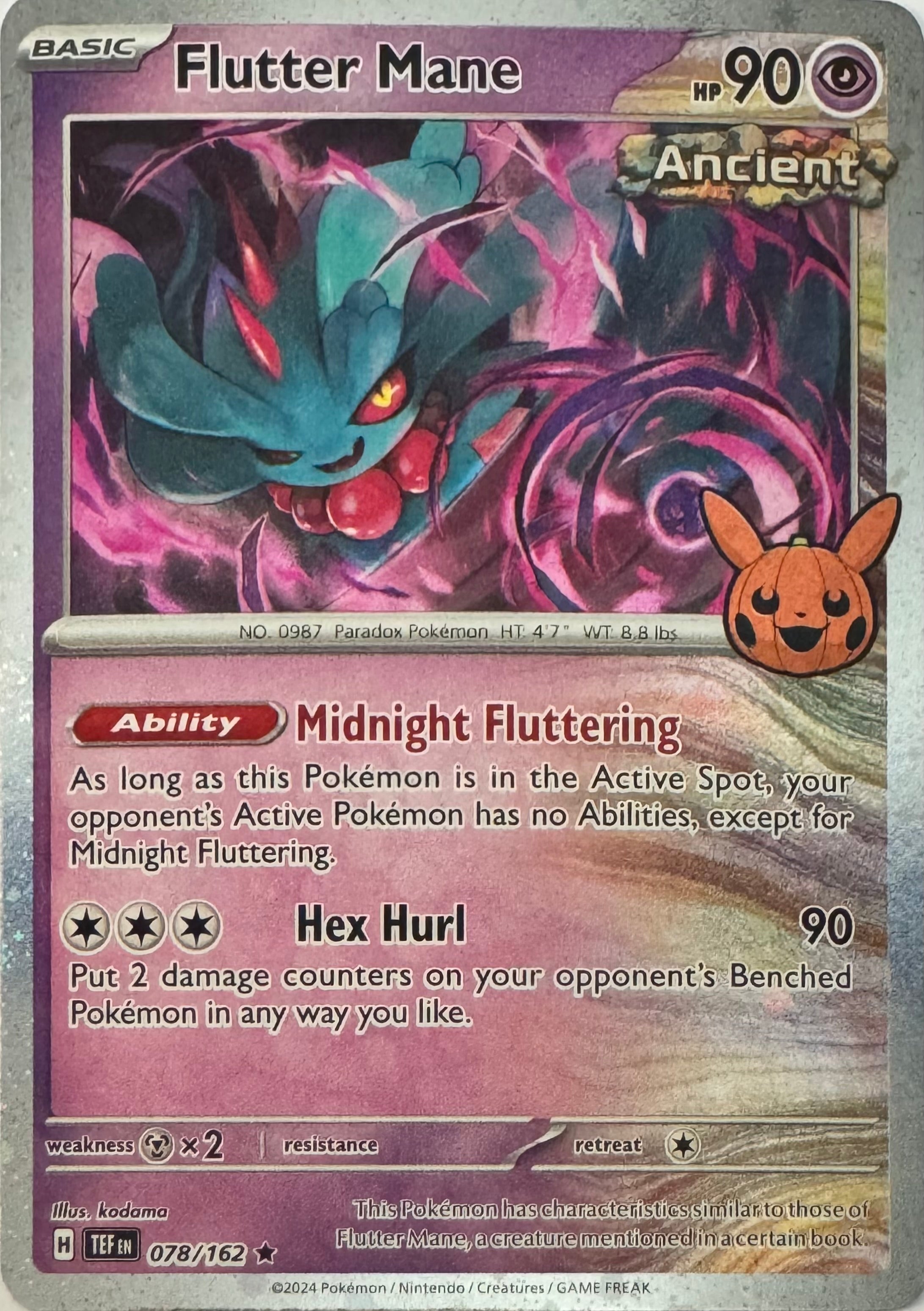 Pokemon Tcg Flutter Mane 078/162 Holo Cosmos (TTBB24)