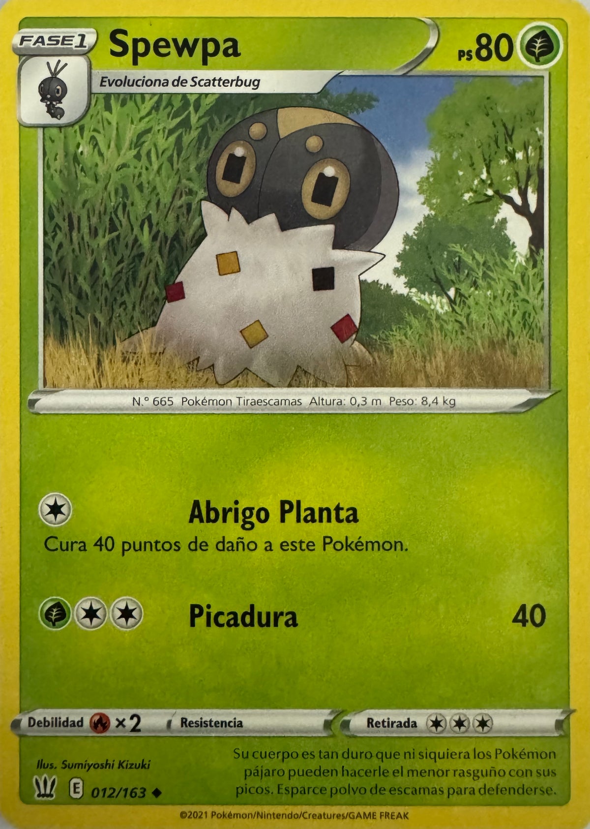 Pokemon Tcg Spewpa 012/163 (Español)