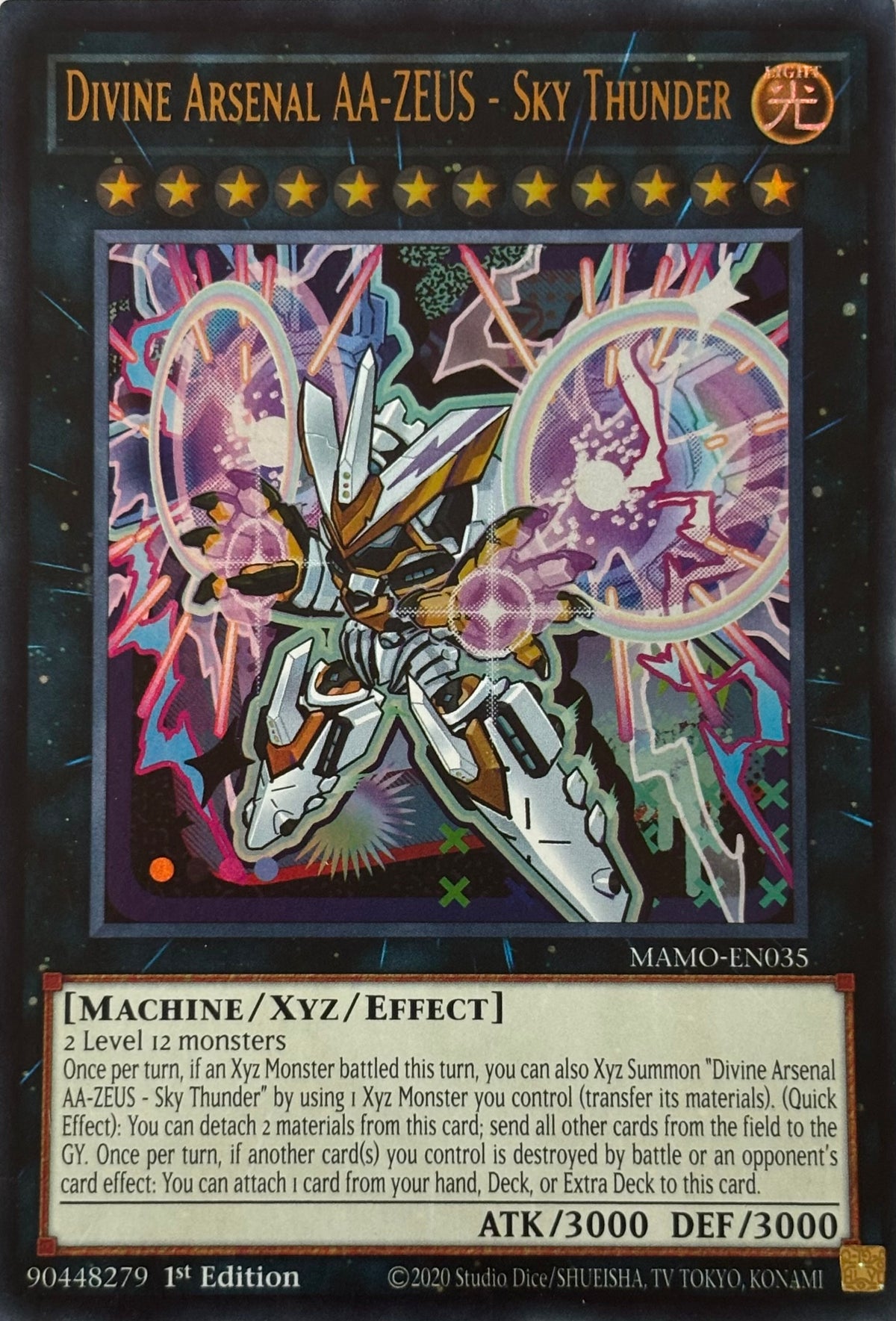 Yugioh! Divine Arsenal AA-ZEUS -Sky Thunder Mamo-en035 1st edition Ultra rare