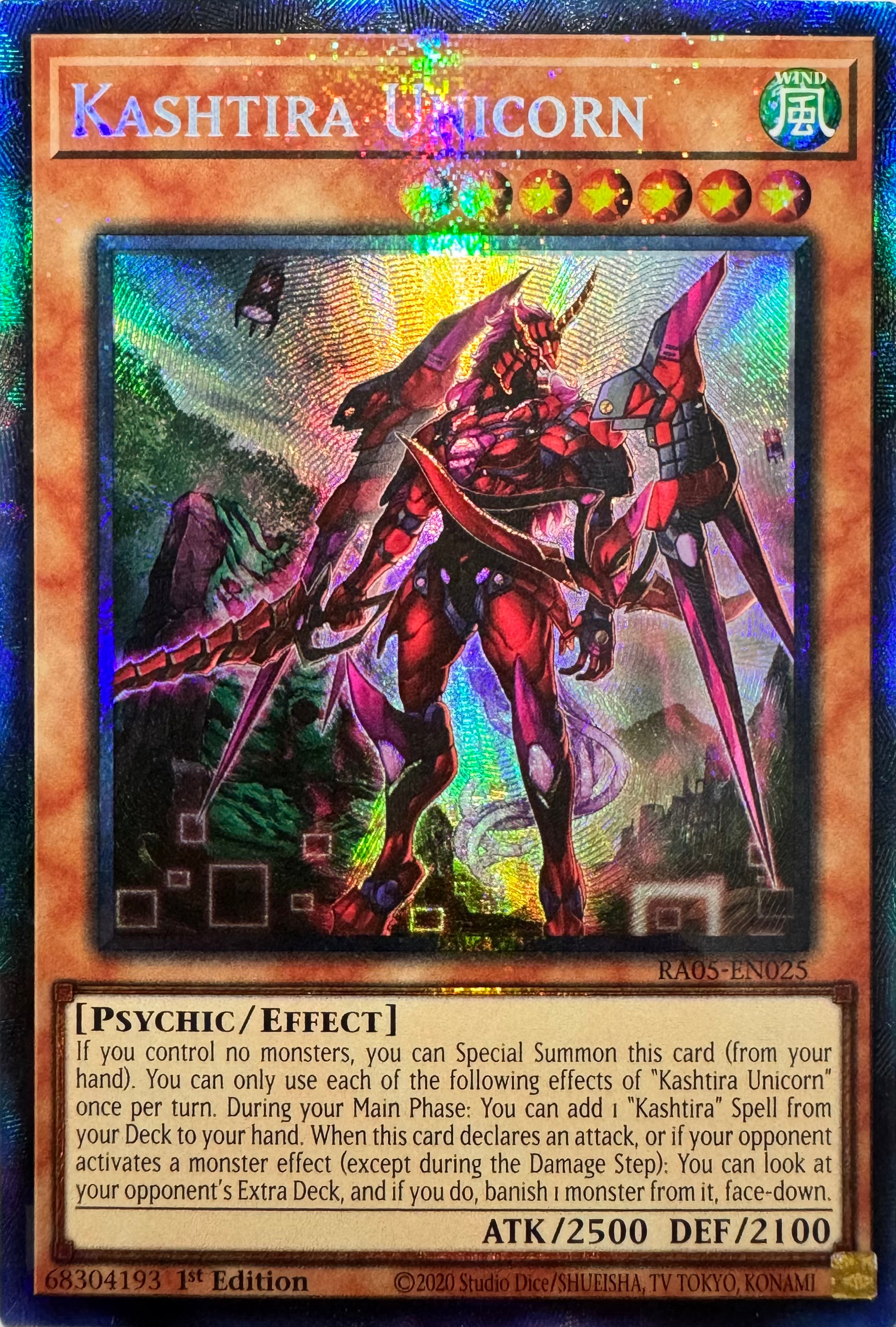 Yugioh! Kashtira Unicorn Ra05-en025 1st Edition Collector