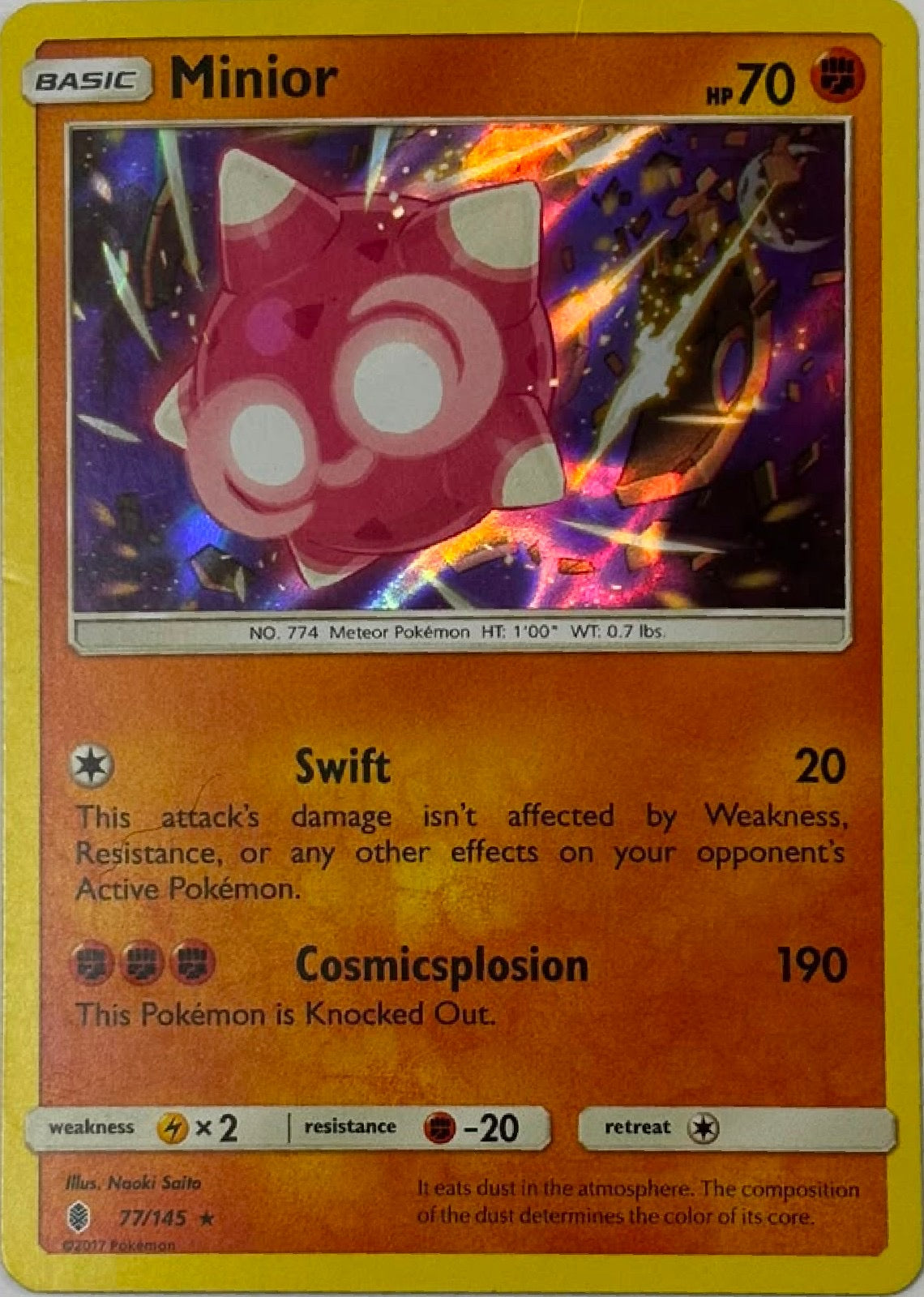 Pokemon Tcg Minior 77/145 Holo