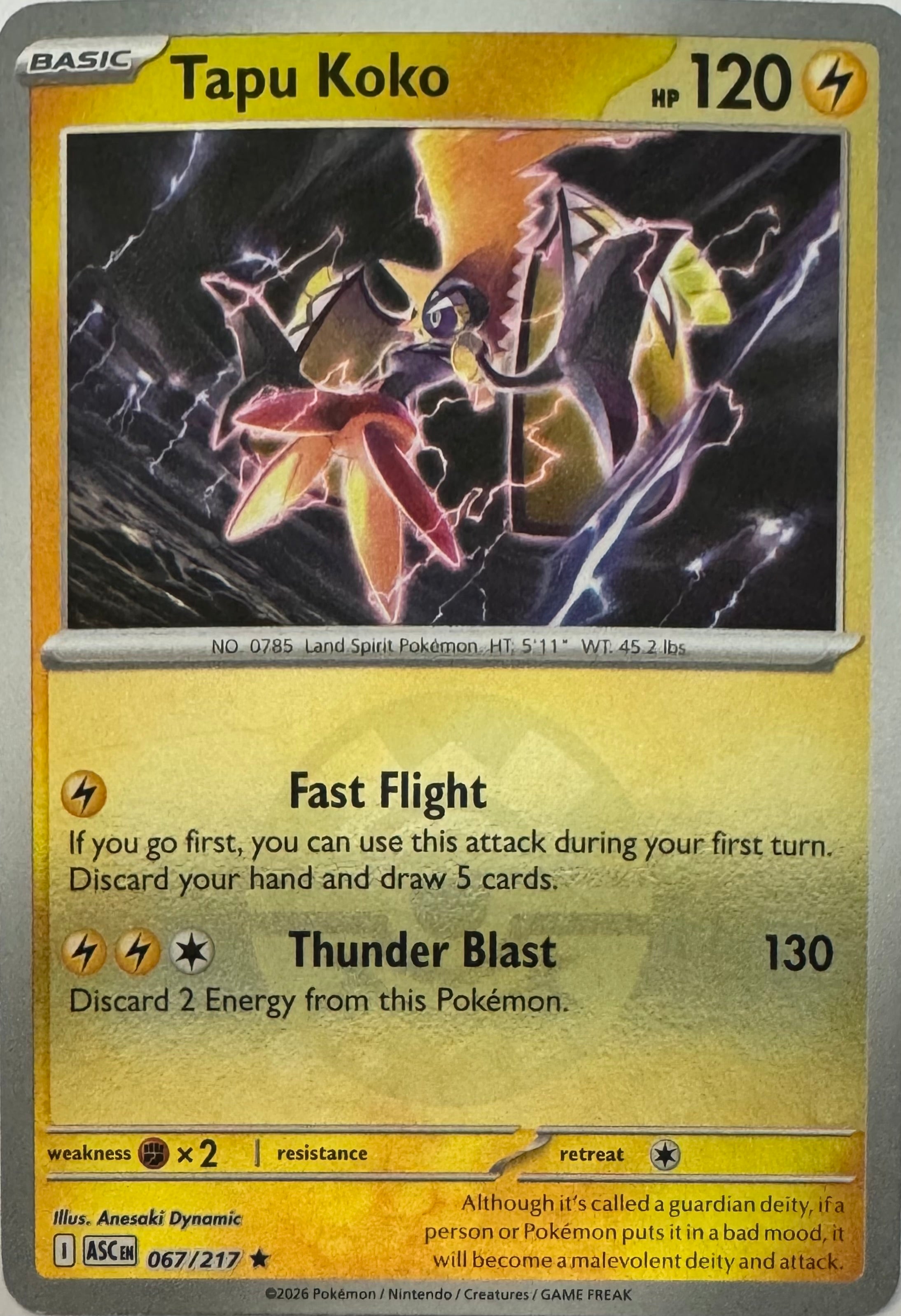Pokemon Tcg Tapu Koko 067/217 (Quick Ball)