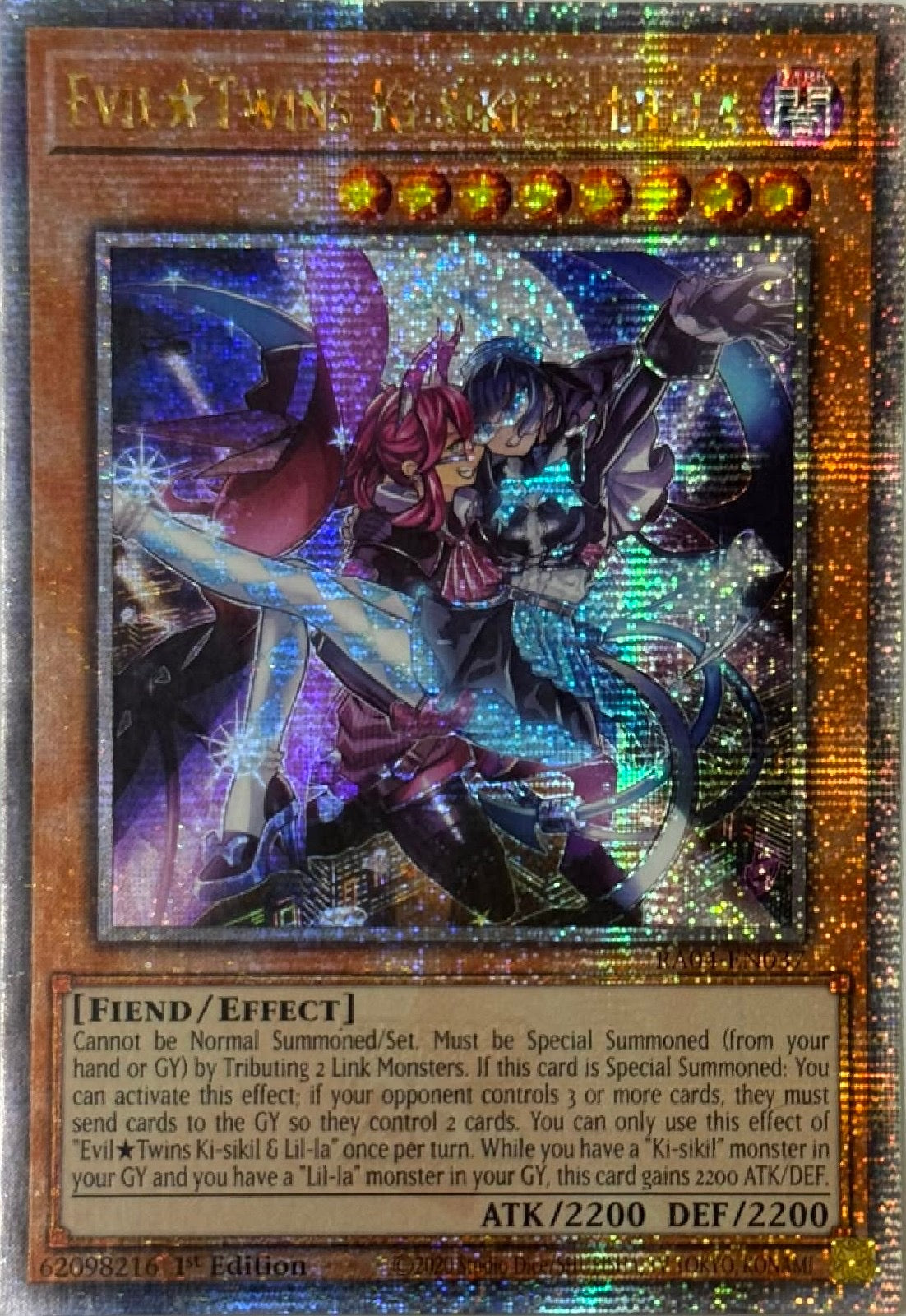 Yugioh! Evil Twins Ki-sikil & Lil-la Ra04-en037 1st edition Quarter Century