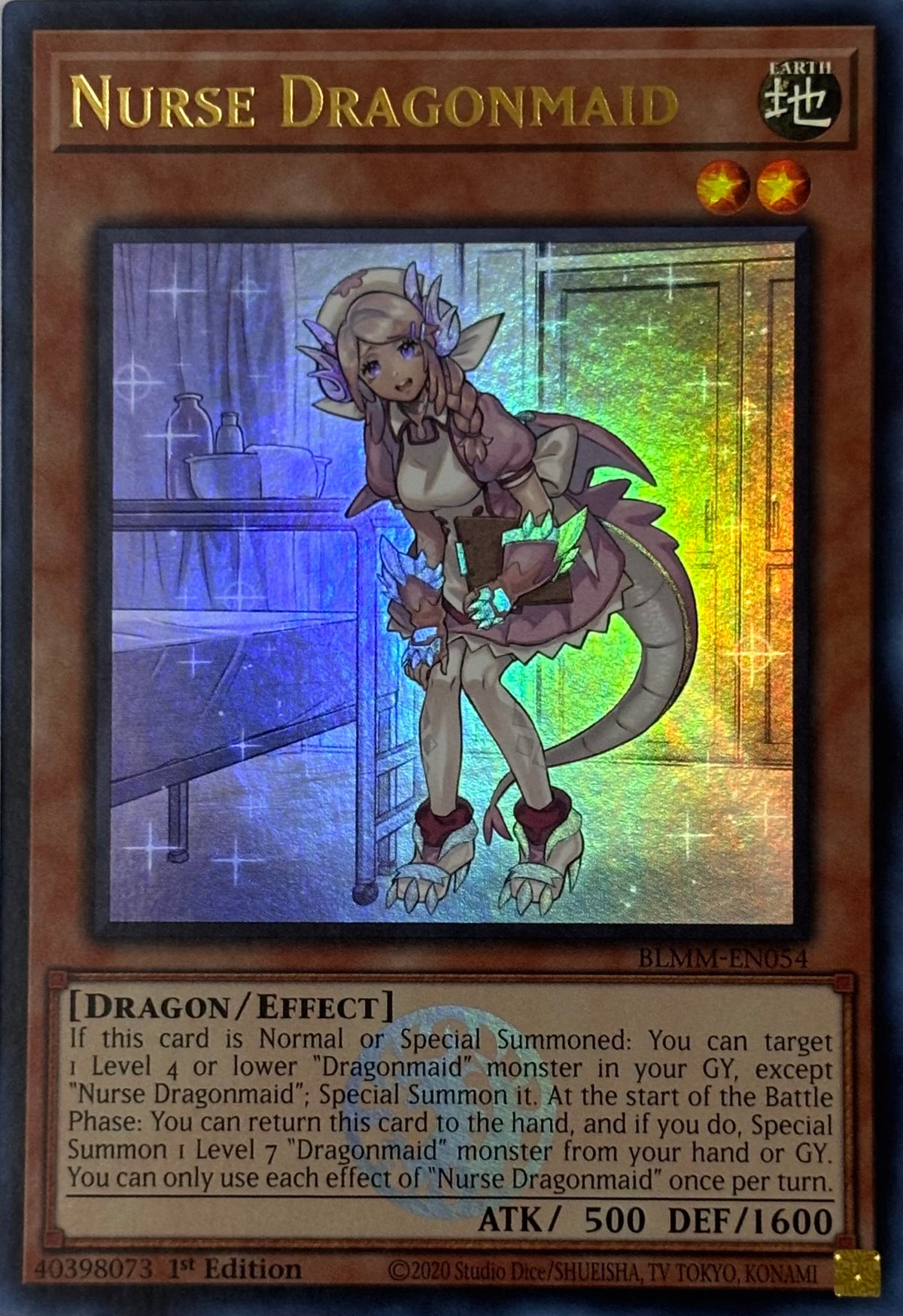 Yugioh! Nurse Dragonmaid Blmm-en054 1st edition Ultra rare
