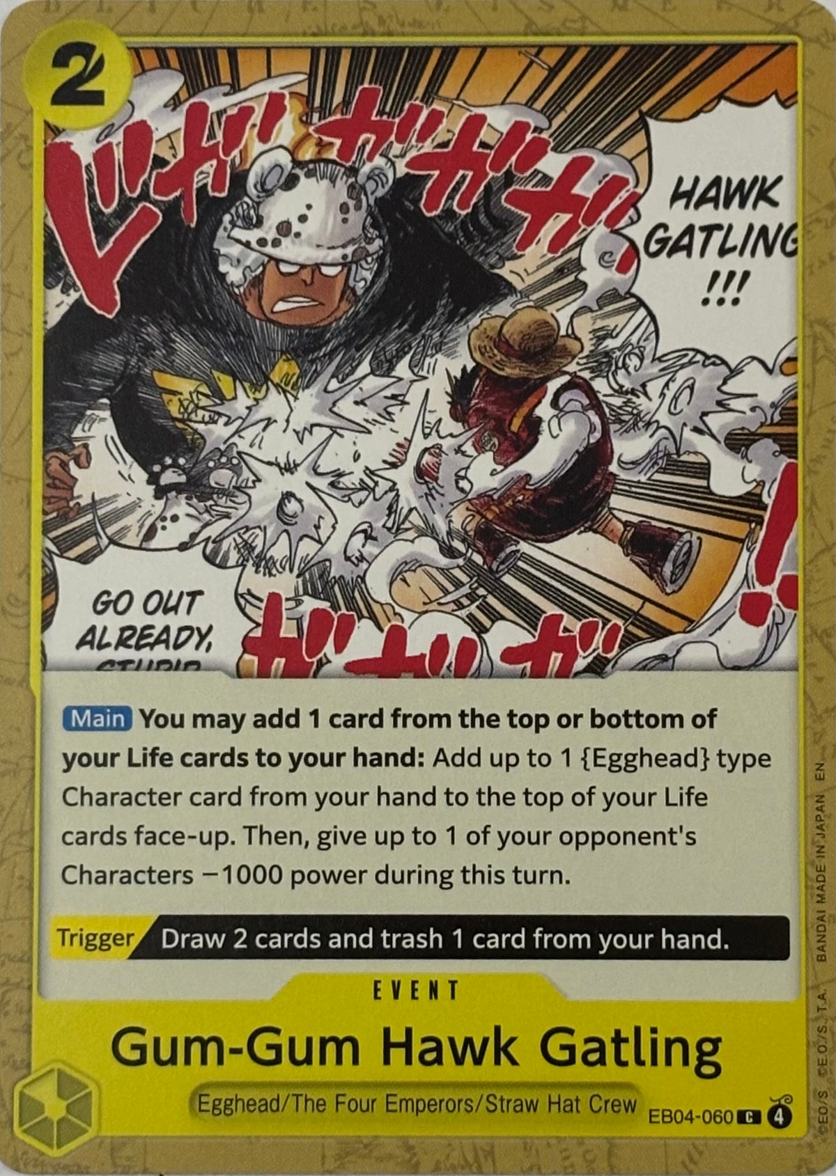 One Piece Tcg Gum-Gum Hawk Gatling Eb04-060