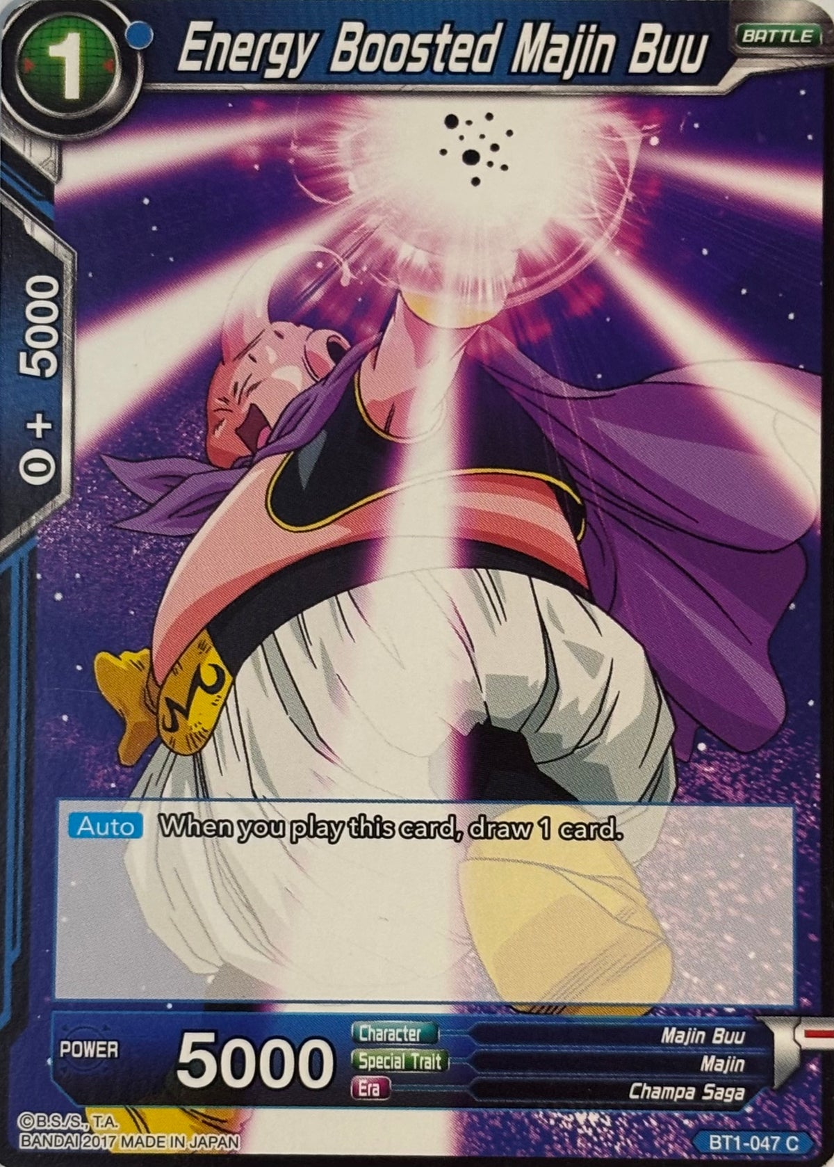 Dragon Ball Tcg Energy Boosted Majin Buu Bt1-047