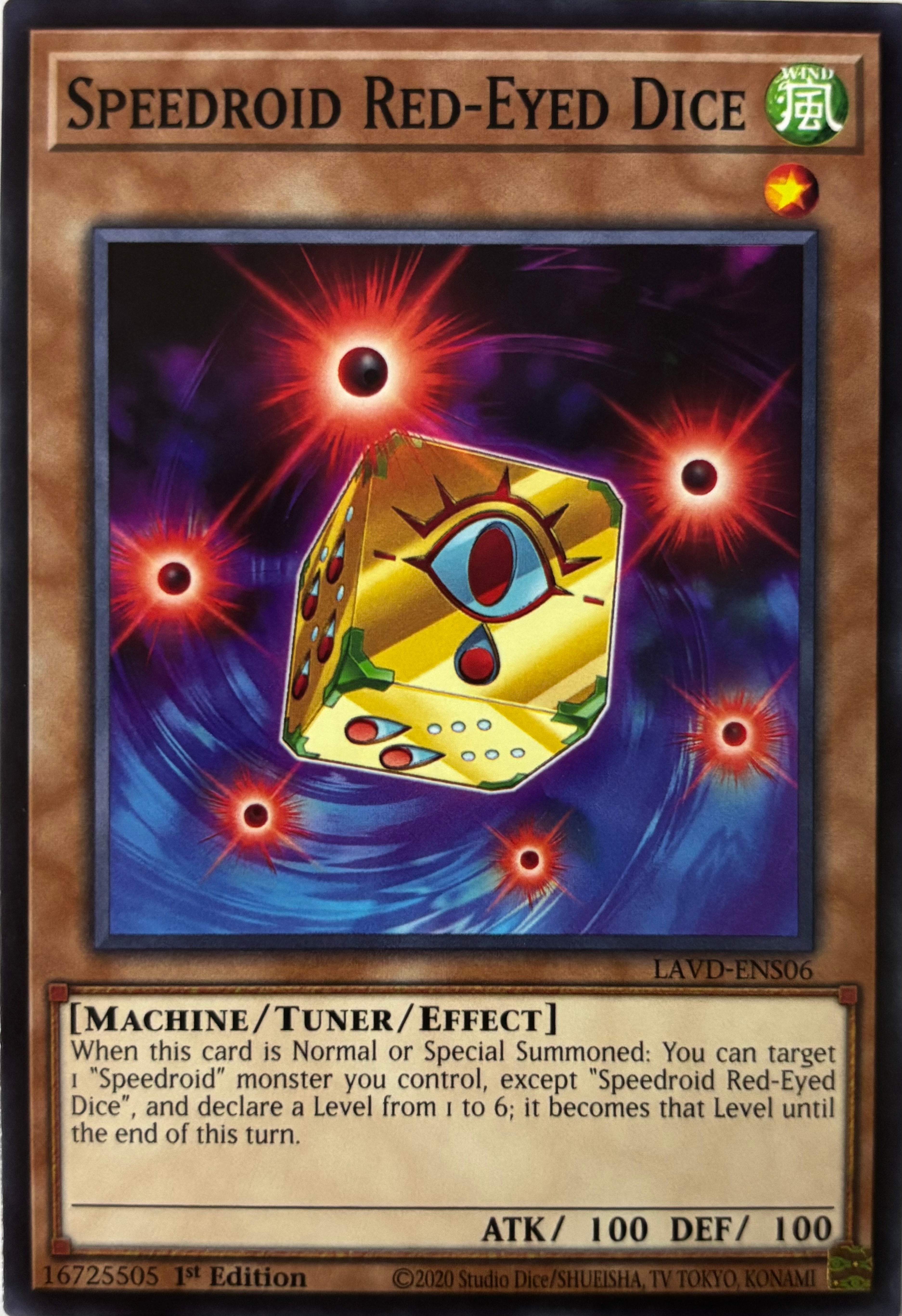 Yugioh! Speedroid Red-Eye Dice Lavd-ens06 1st Edition