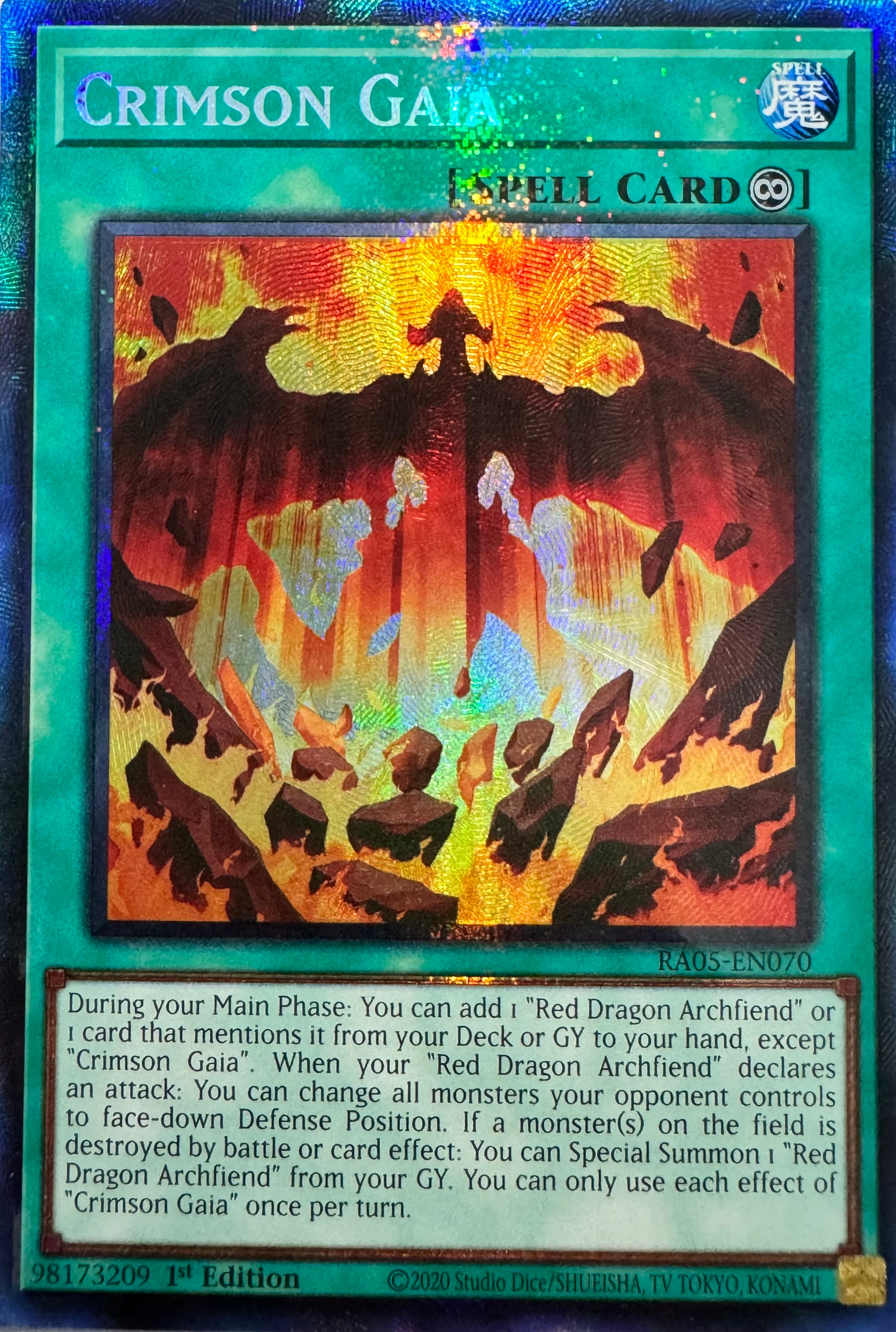 Yugioh! Crimson Gaia Ra05-en070 1st Edition Collector