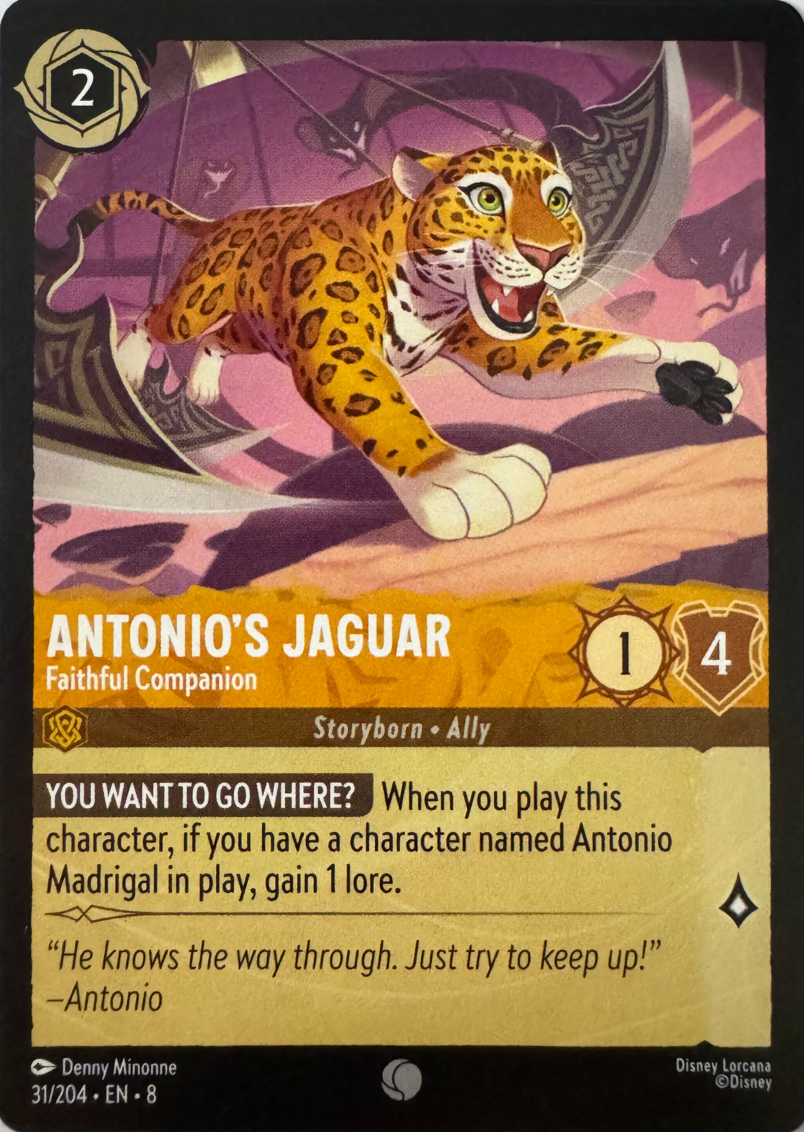 Disney Lorcana Antonio’s Jaguar 31/204