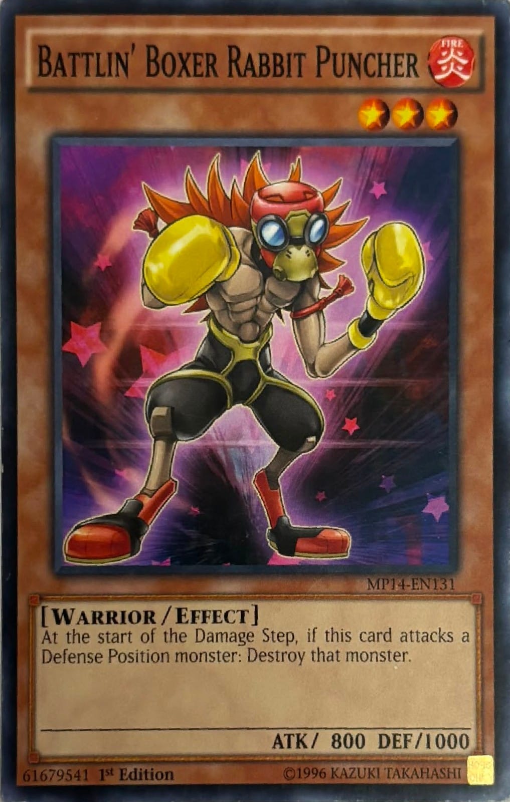Yugioh! Battlin’ Boxer Rabbit Puncher Mp14-en131 1st edition Comun