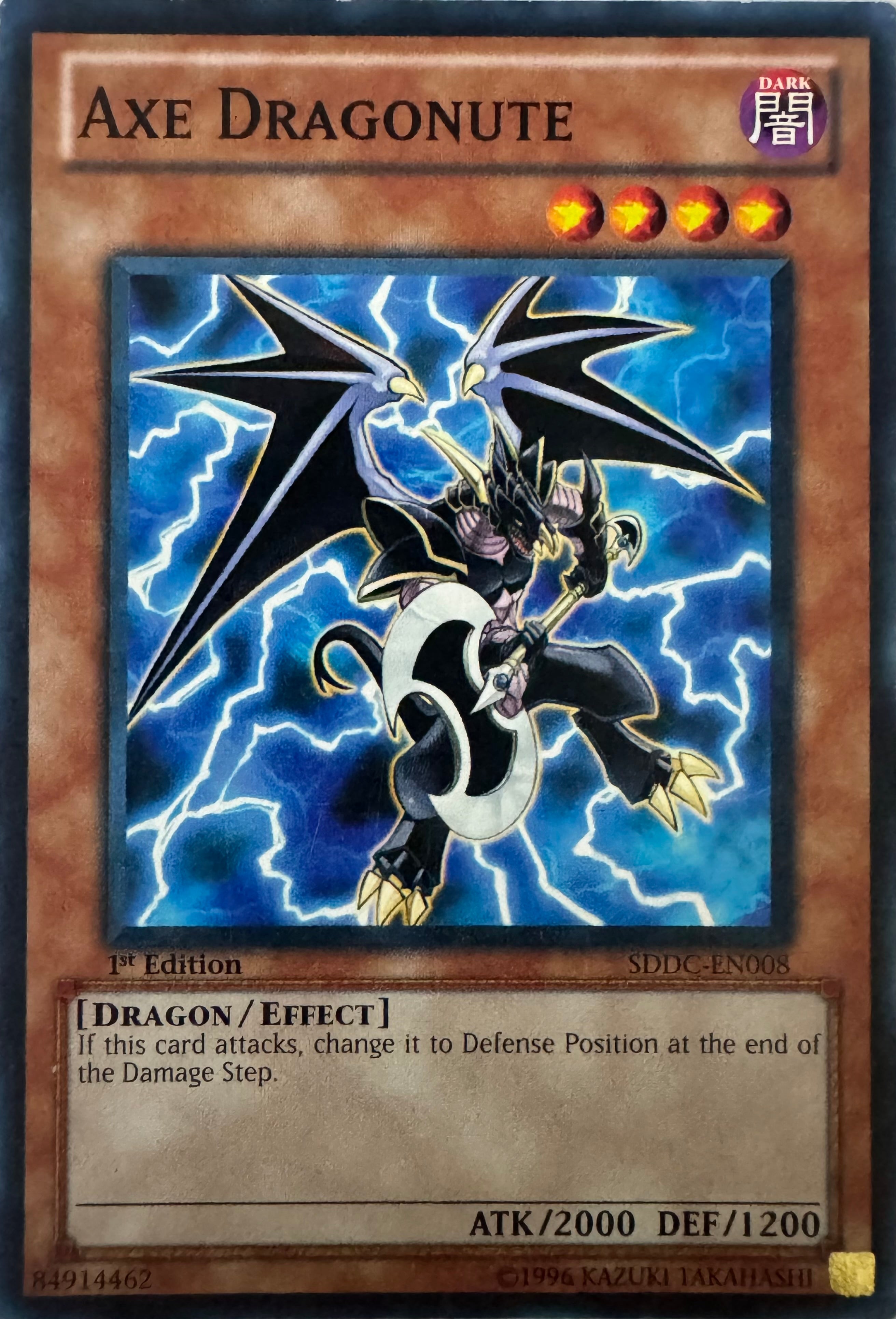 Yugioh! Axe Dragonute Sddc-en008 1st Edition