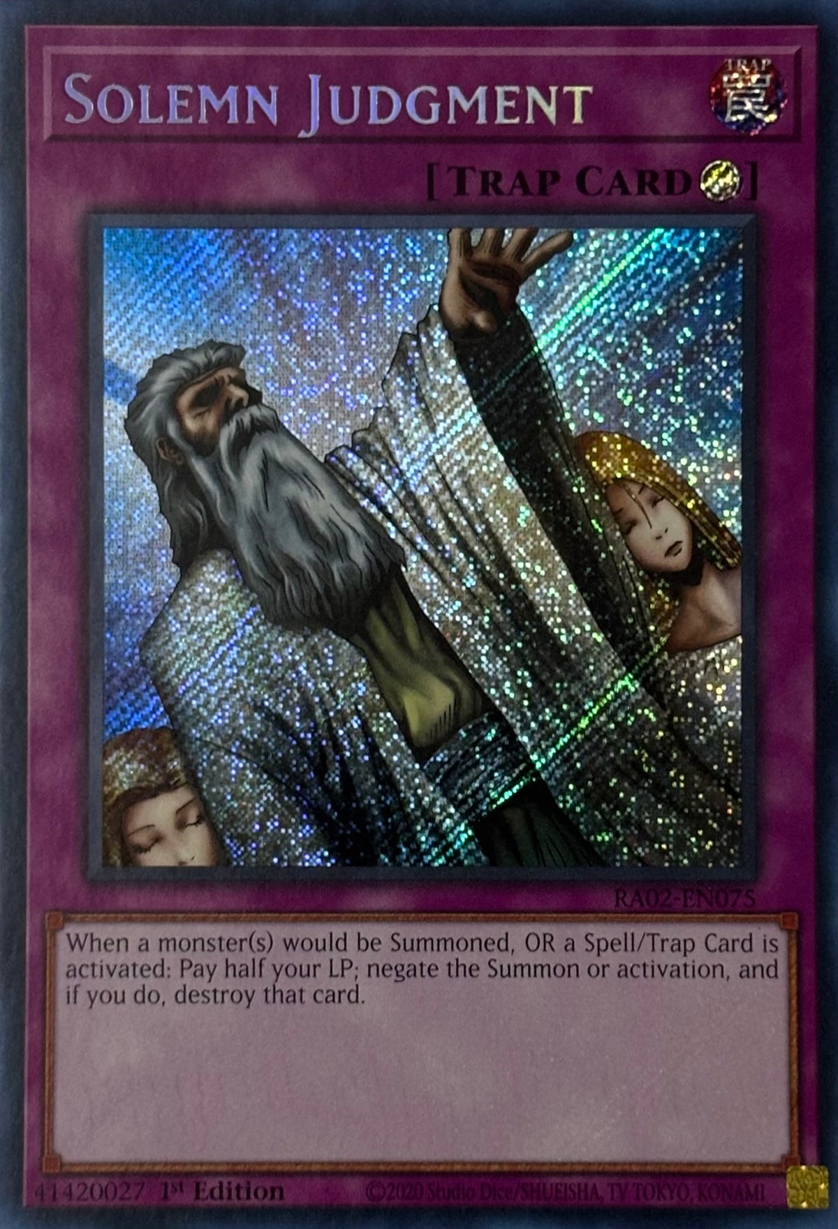Yugioh! Solem Judgment Ra02-en075 1st edition Secret rare