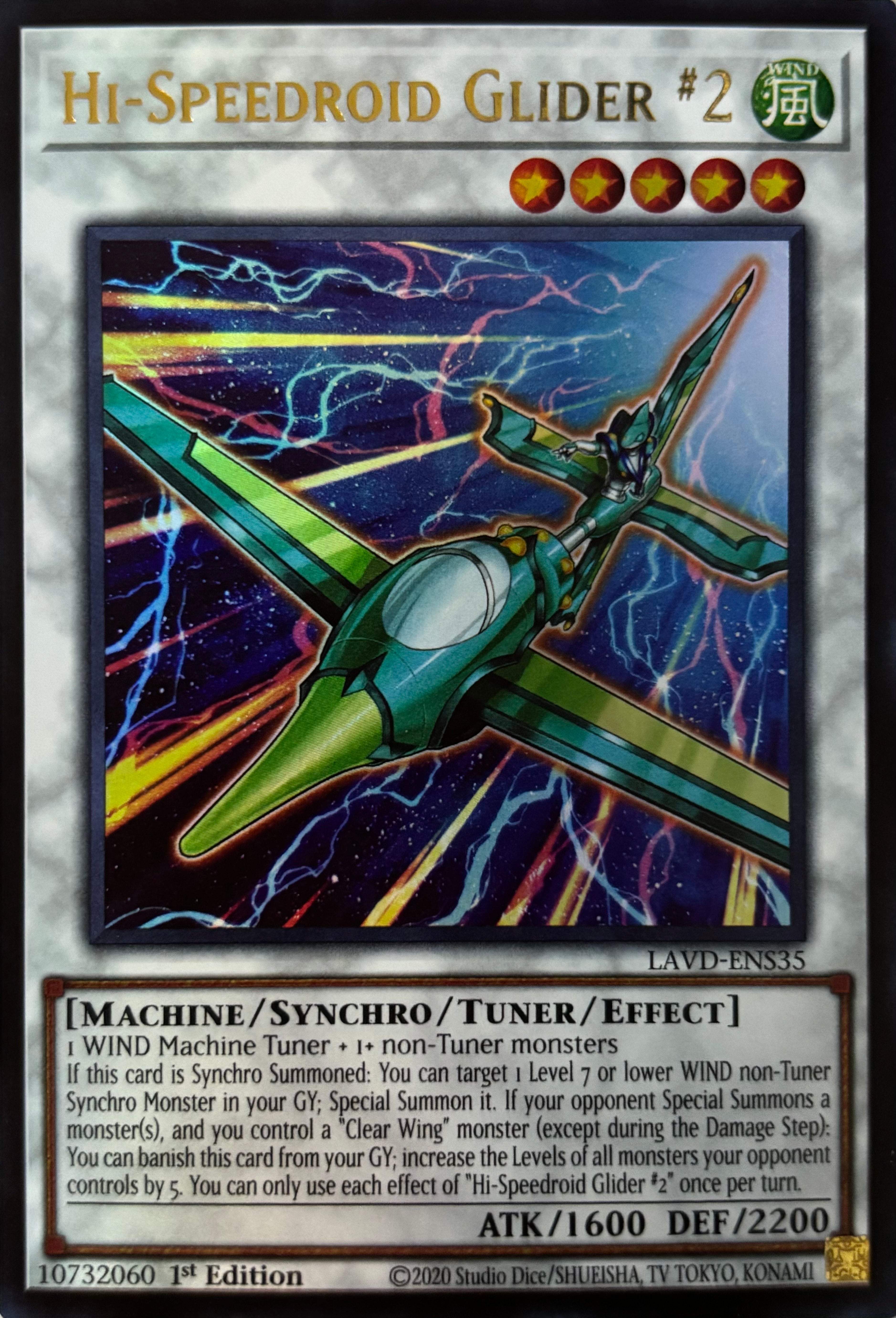 Yugioh! Hi-Speedroid Glider #2 Lavd-ens35 1st Edition Ultra
