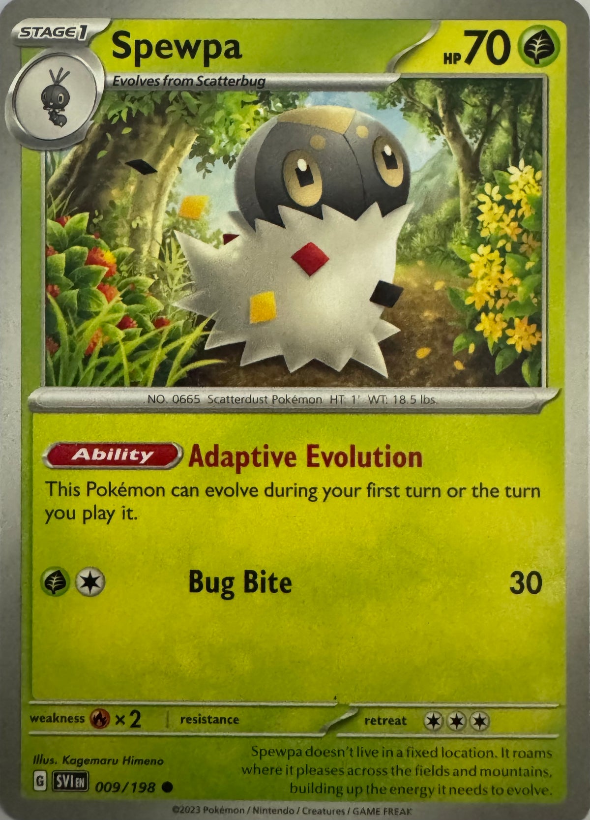 Pokemon Tcg Spewpa 009/198