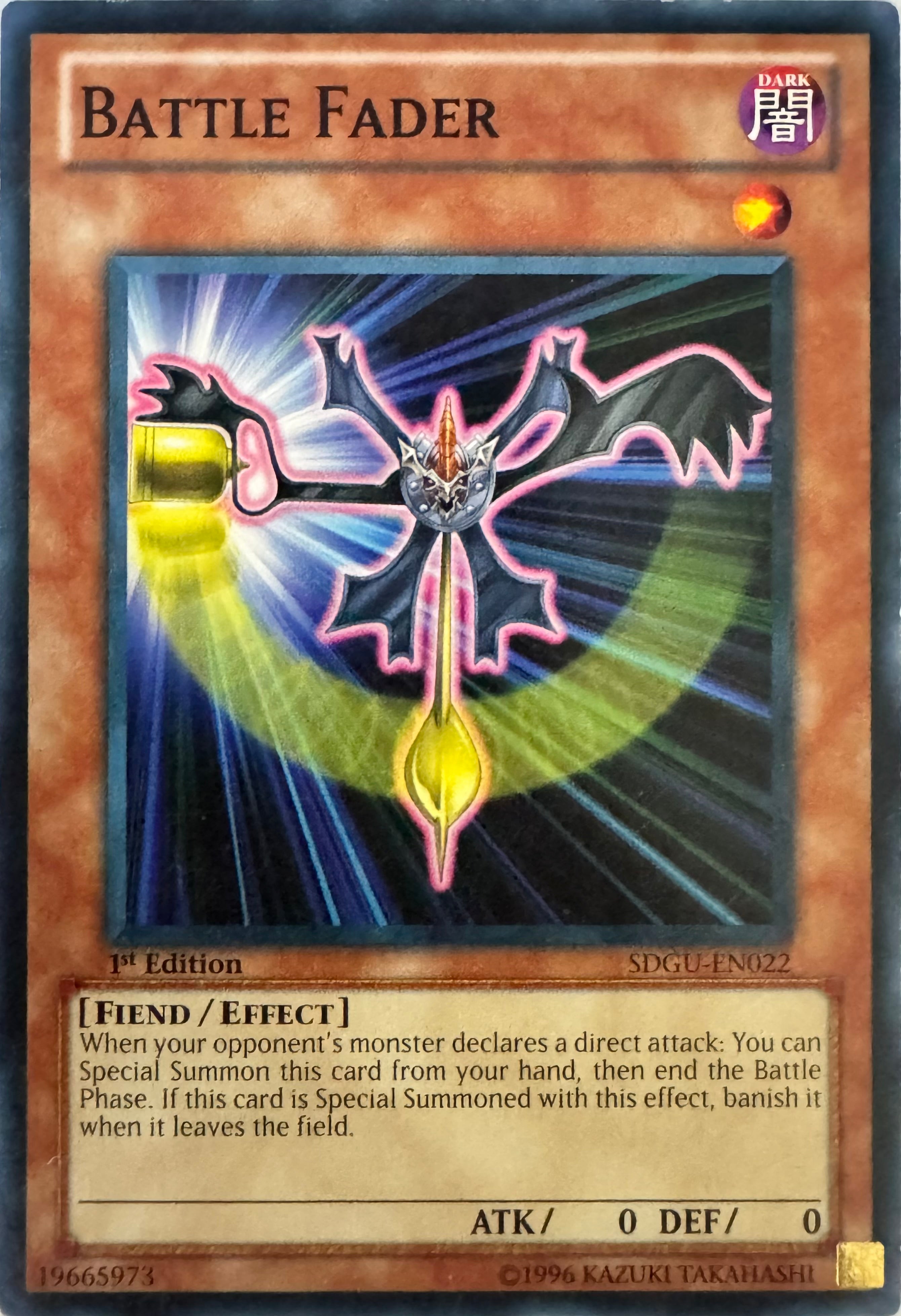 Yugioh! Battle Fader Sdgu-en022 1st Edition