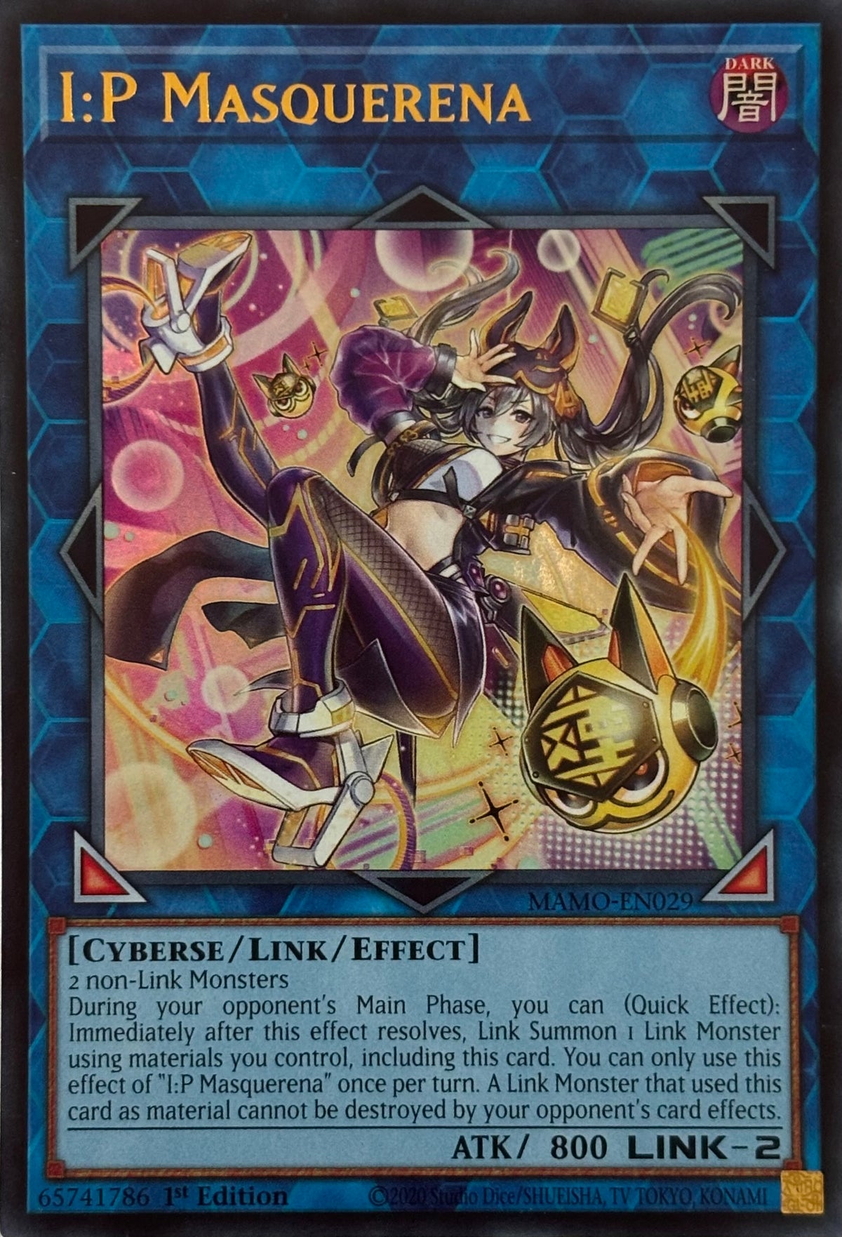 Yugioh! I:P Masquerena Mamo-en029 1st edition Ultra rare