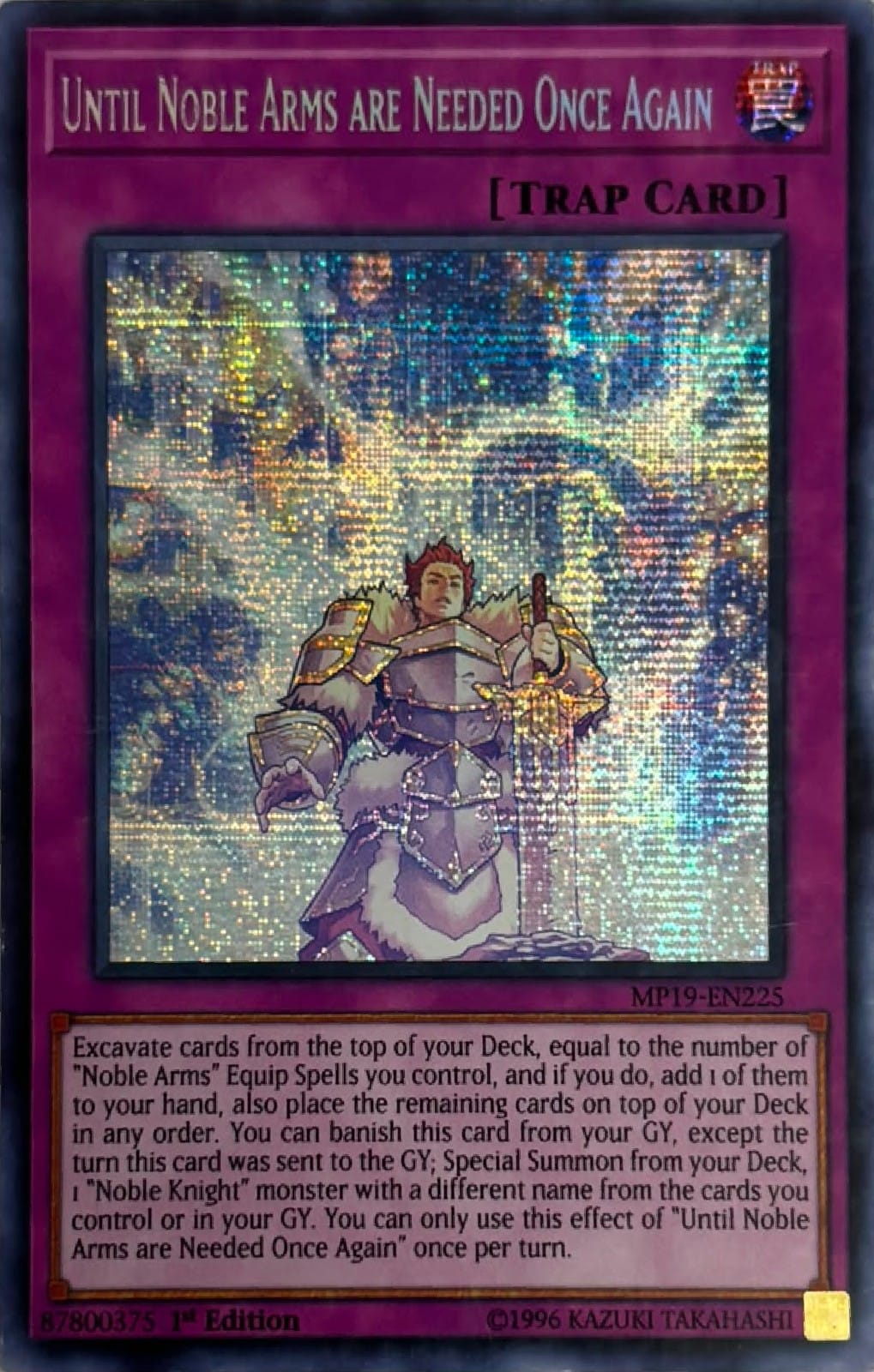 Yugioh! Until Noble Arms Are Needed Once Again Mp19-en225 1st edition Prismatic
