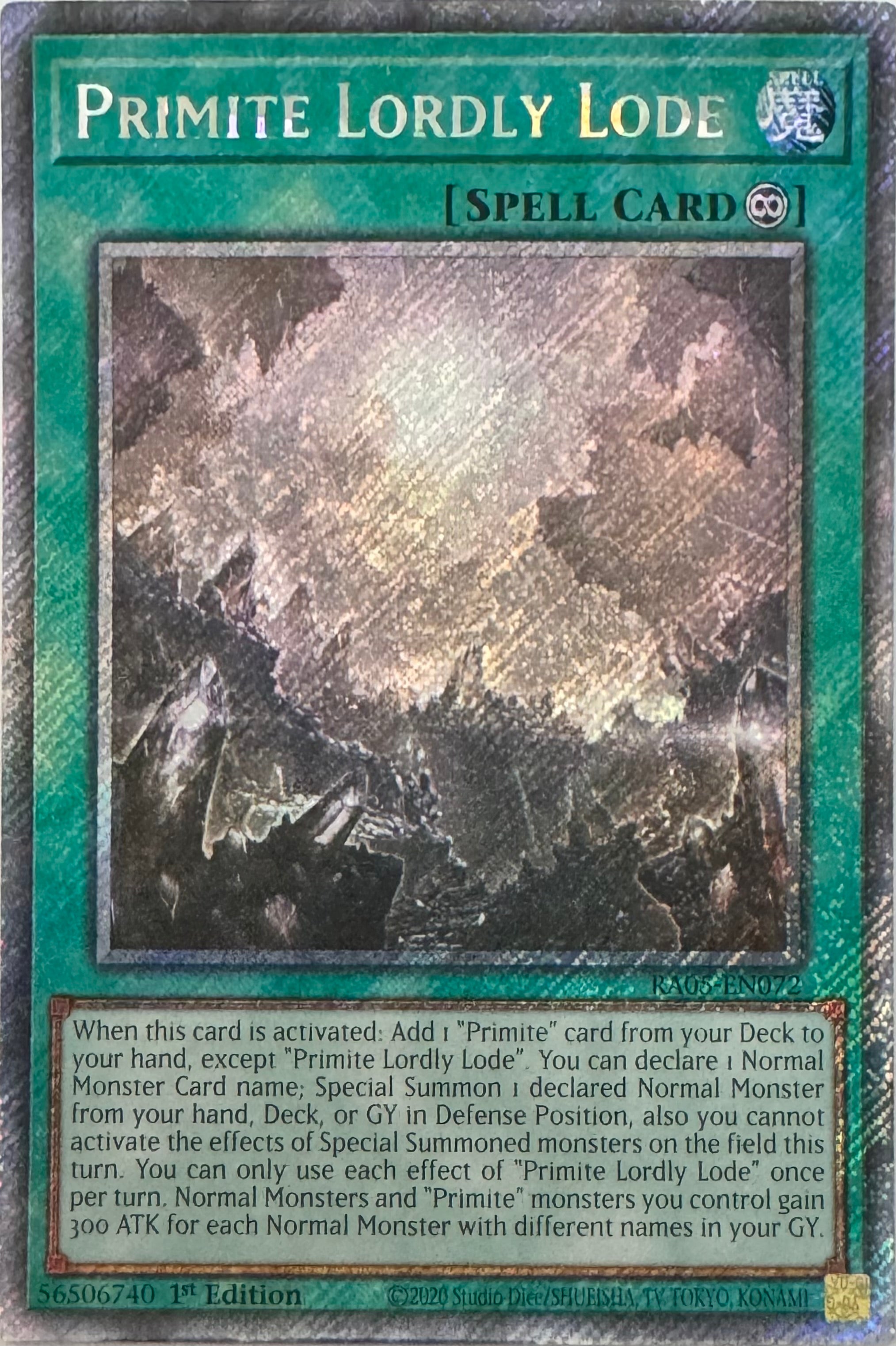 Yugioh! Primite Lordly Lode Ra05-en072 1st Edition Platinum
