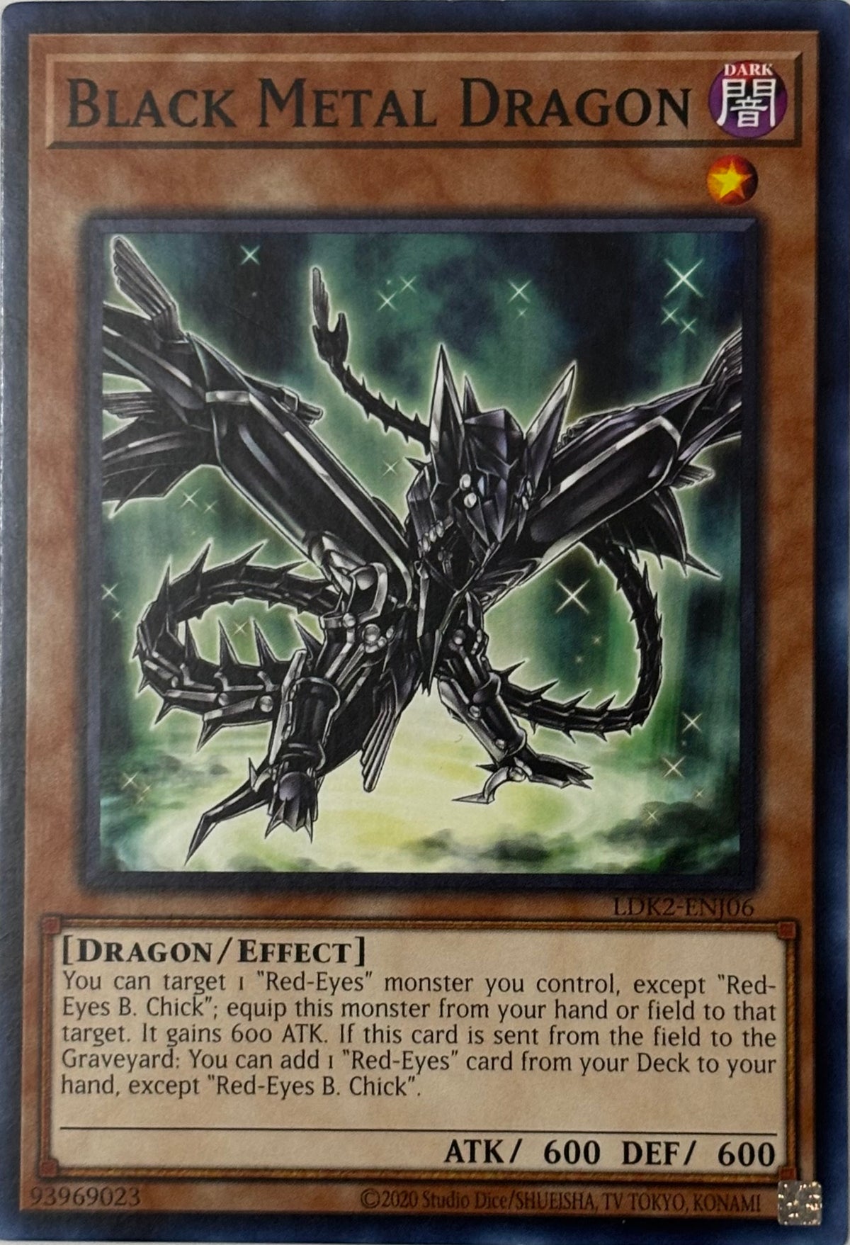 Yugioh! Black Metal Dragon Ldk2-enj06