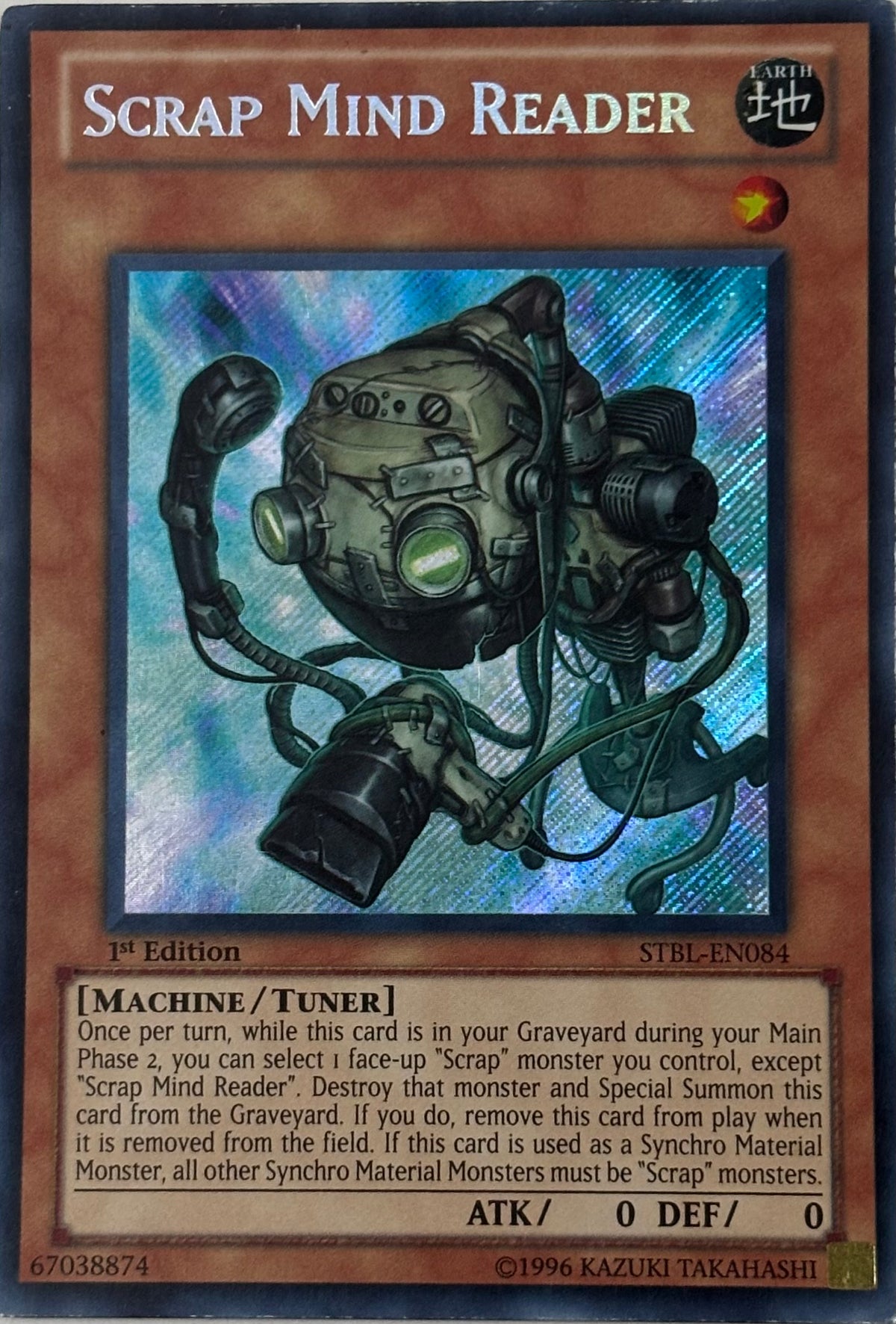 Yugioh! Scrap Mind Reader Stbl-en084 1st edition Secret