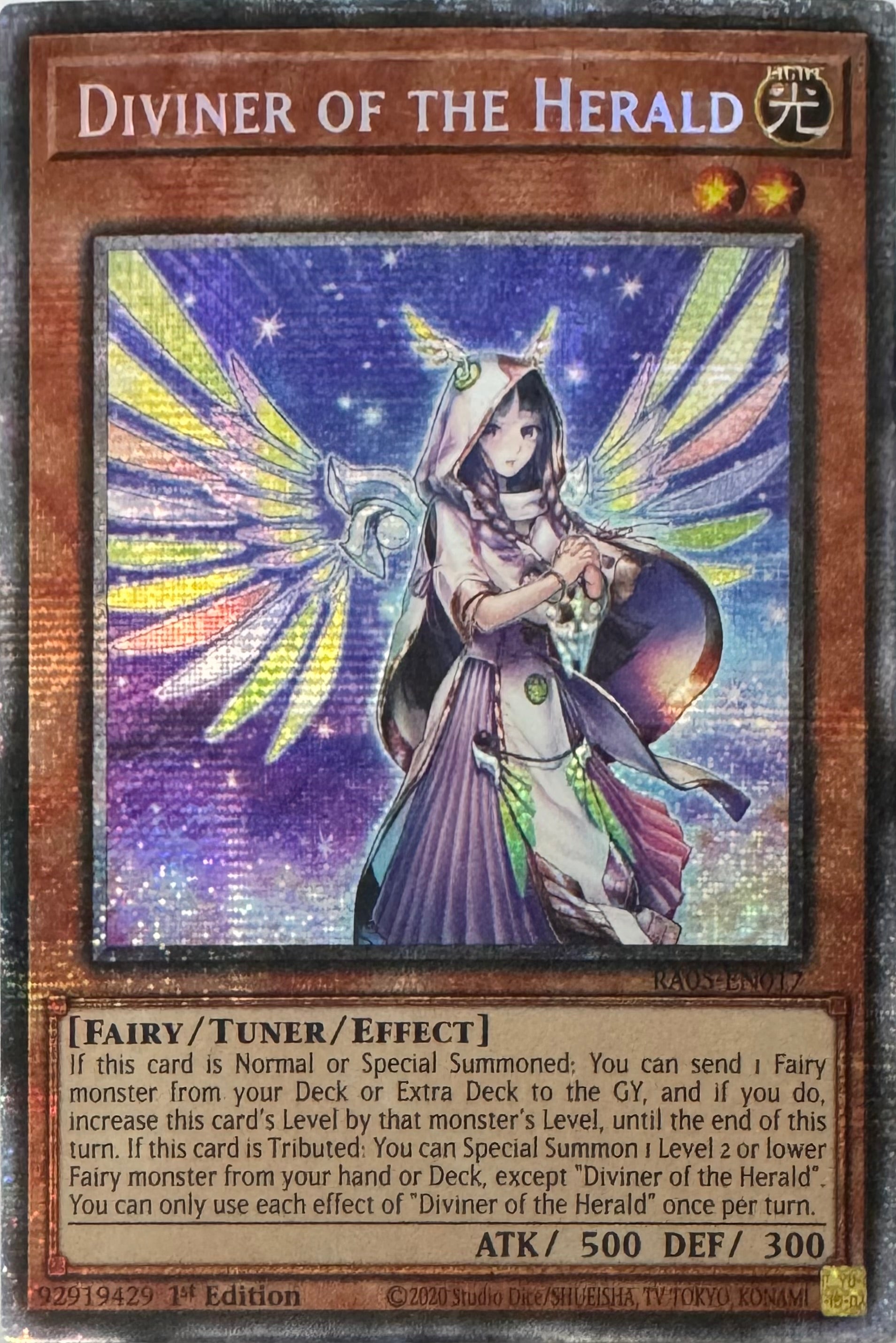 Yugioh! Diviner Of The Herald Ra05-en017 1st Edition Starlight