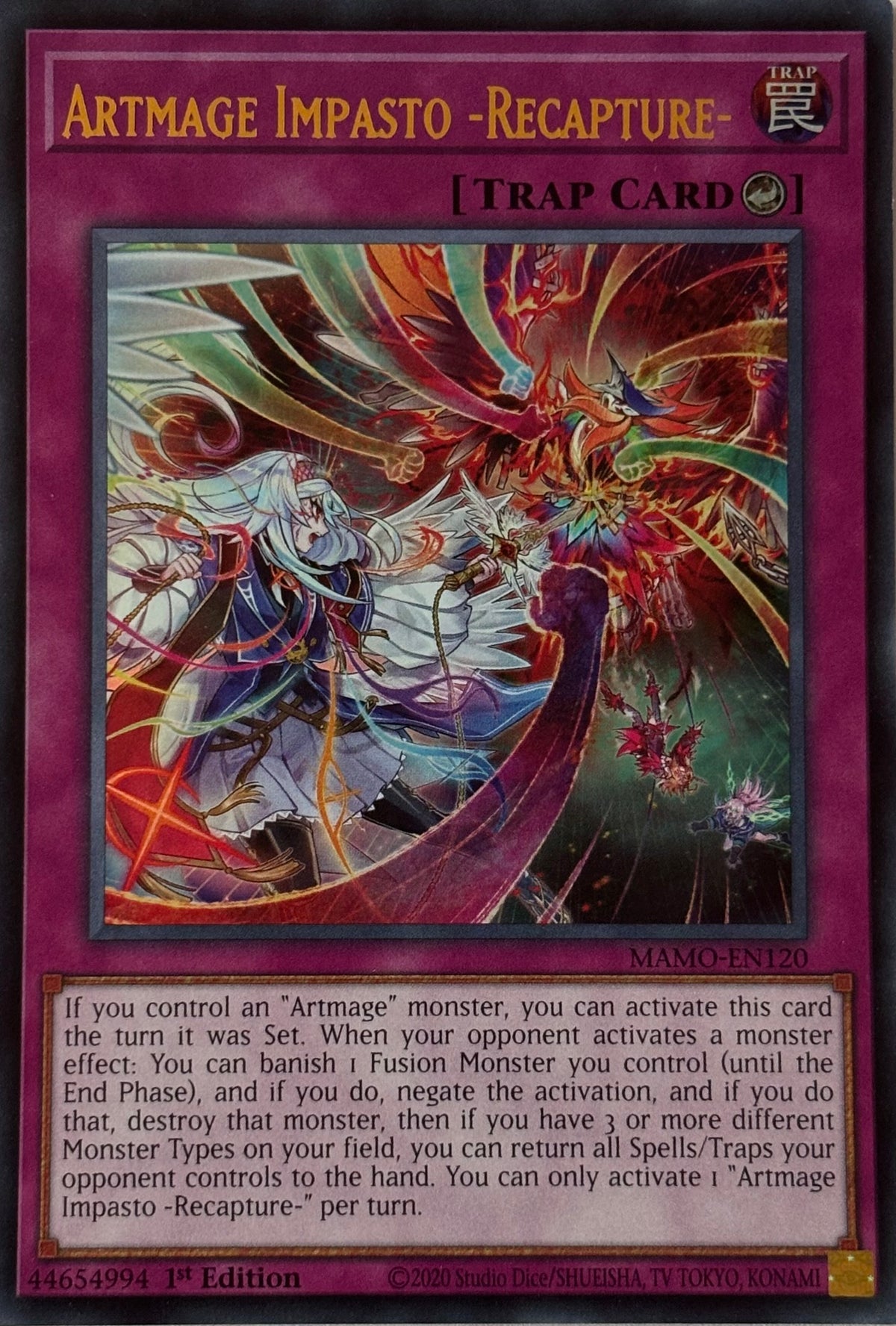 Yugioh! Artmage Impasto -Recapture- Mamo-en120 1st edition Ultra rare