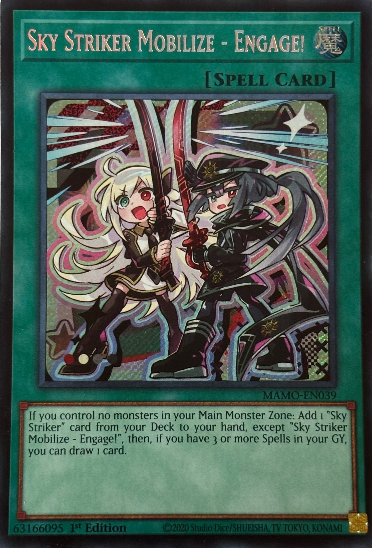 Yugioh! Sky Striker Mobilize - Engage! Mamo-en039 1st edition Secret rare