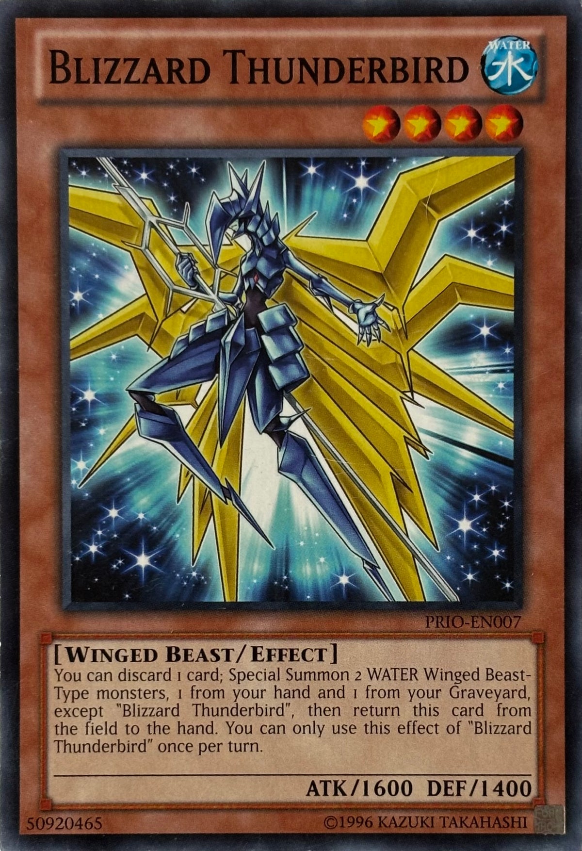 Yugioh! Blizzard Thunderbird Prio-en007