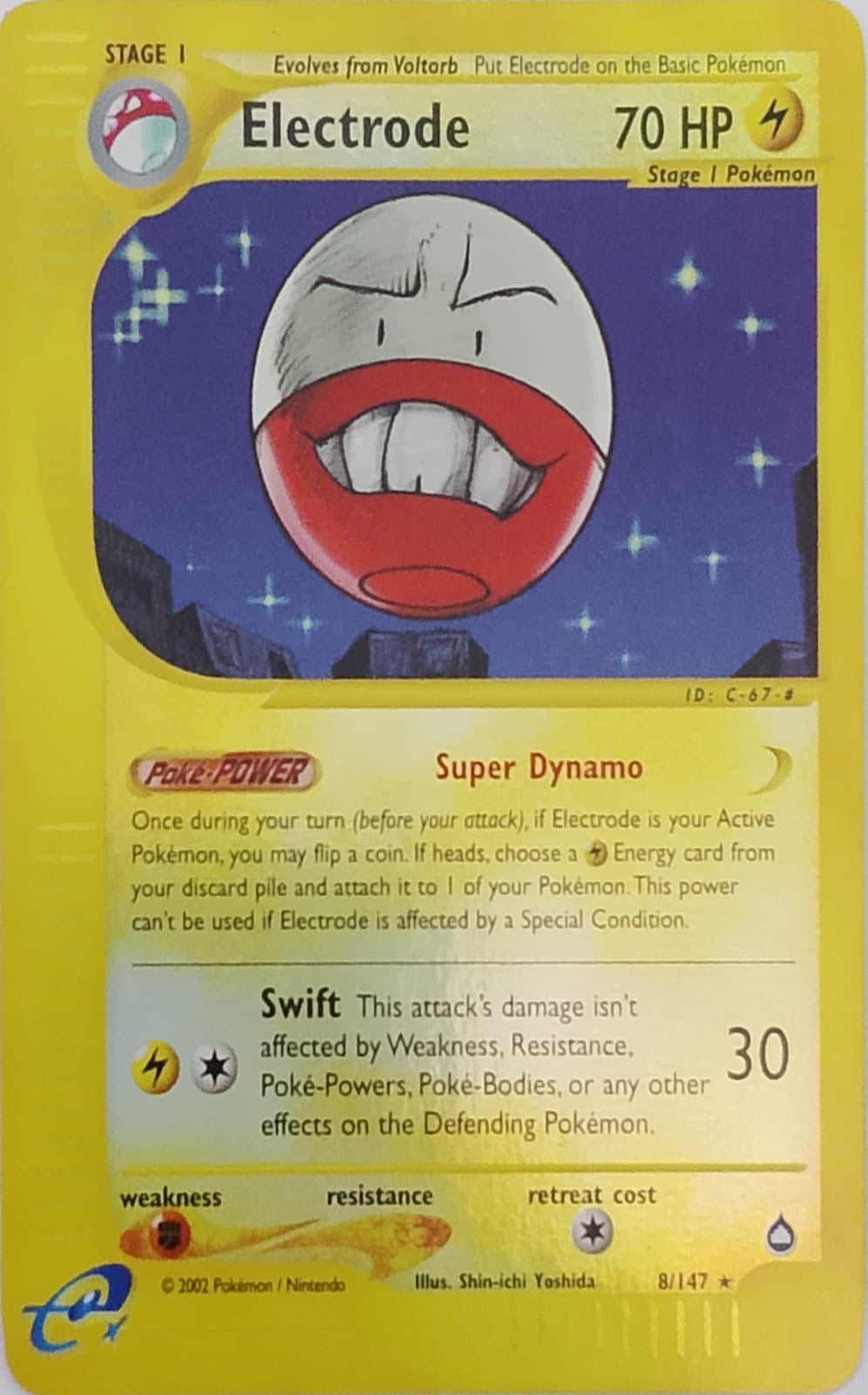Pokemon tcg electrode 8/147 reverse