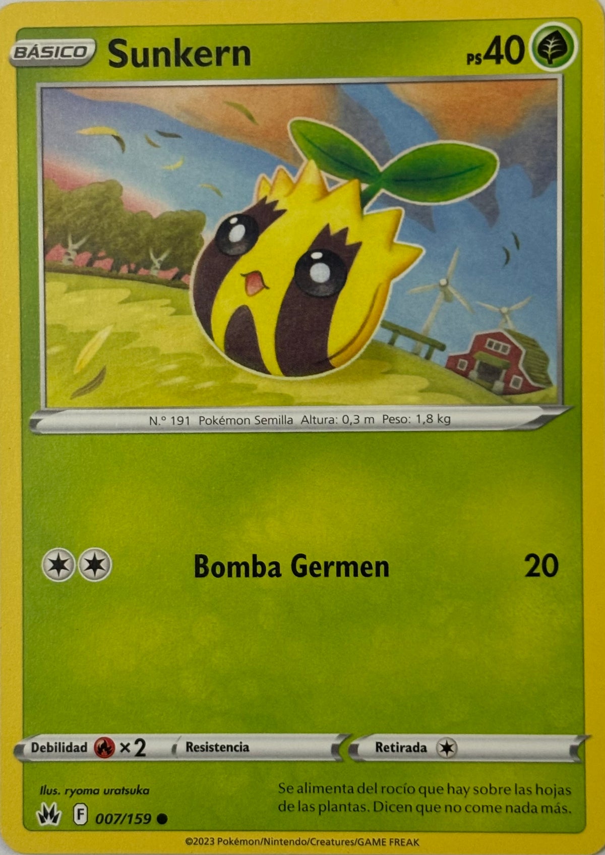 Pokemon Tcg Sunkern 007/159 (Español)
