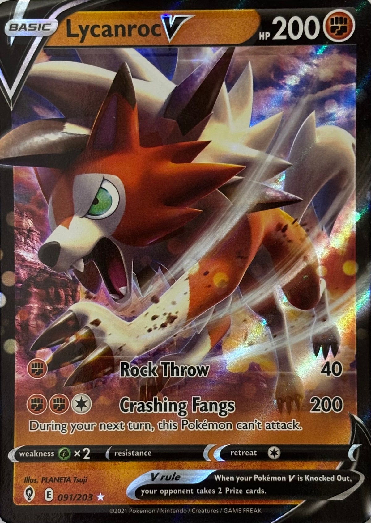 Pokemon Tcg Lyncanroc V 091/203 Ultra rare