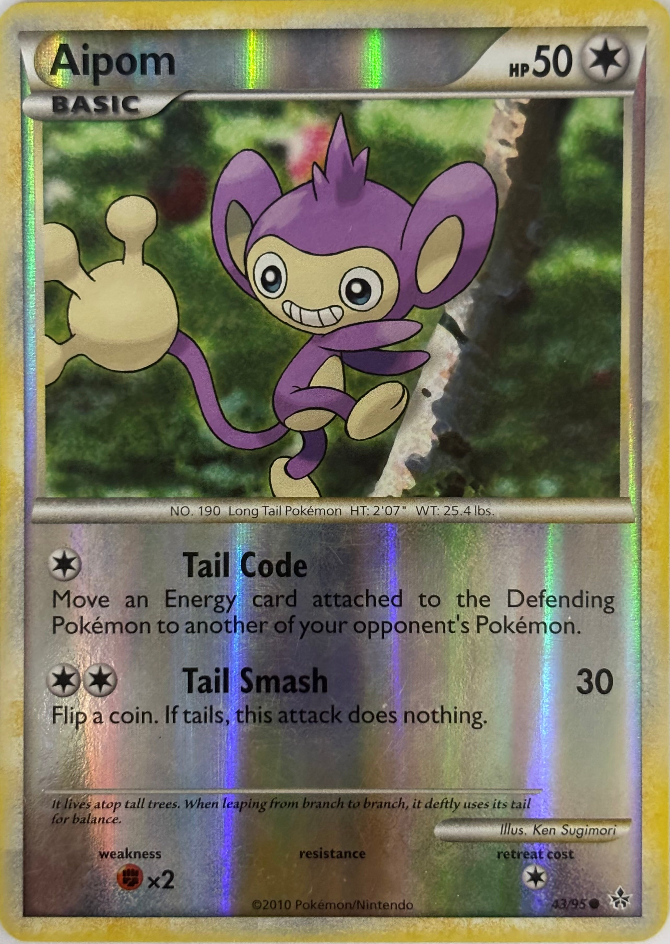 Pokemon Tcg Aipom 43/95 Reverse