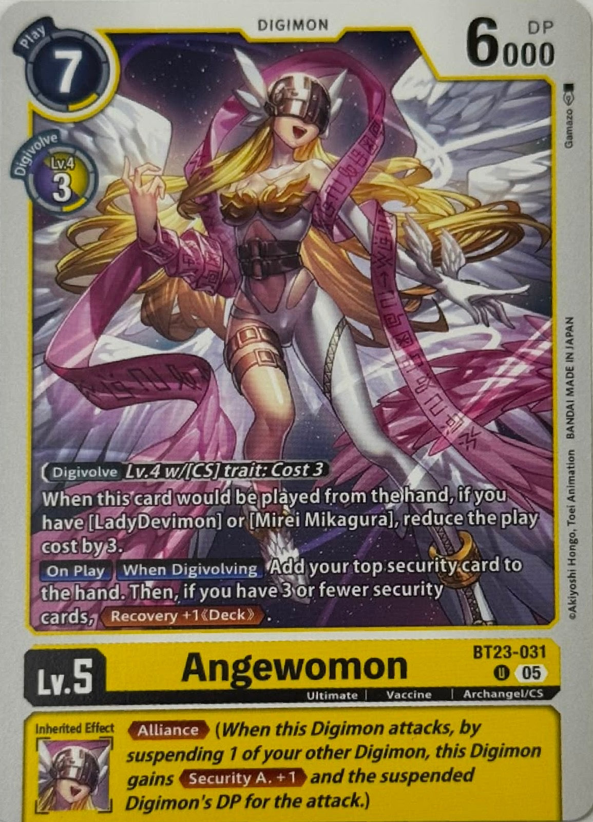 Digimon Tcg Angewomon Bt23-031