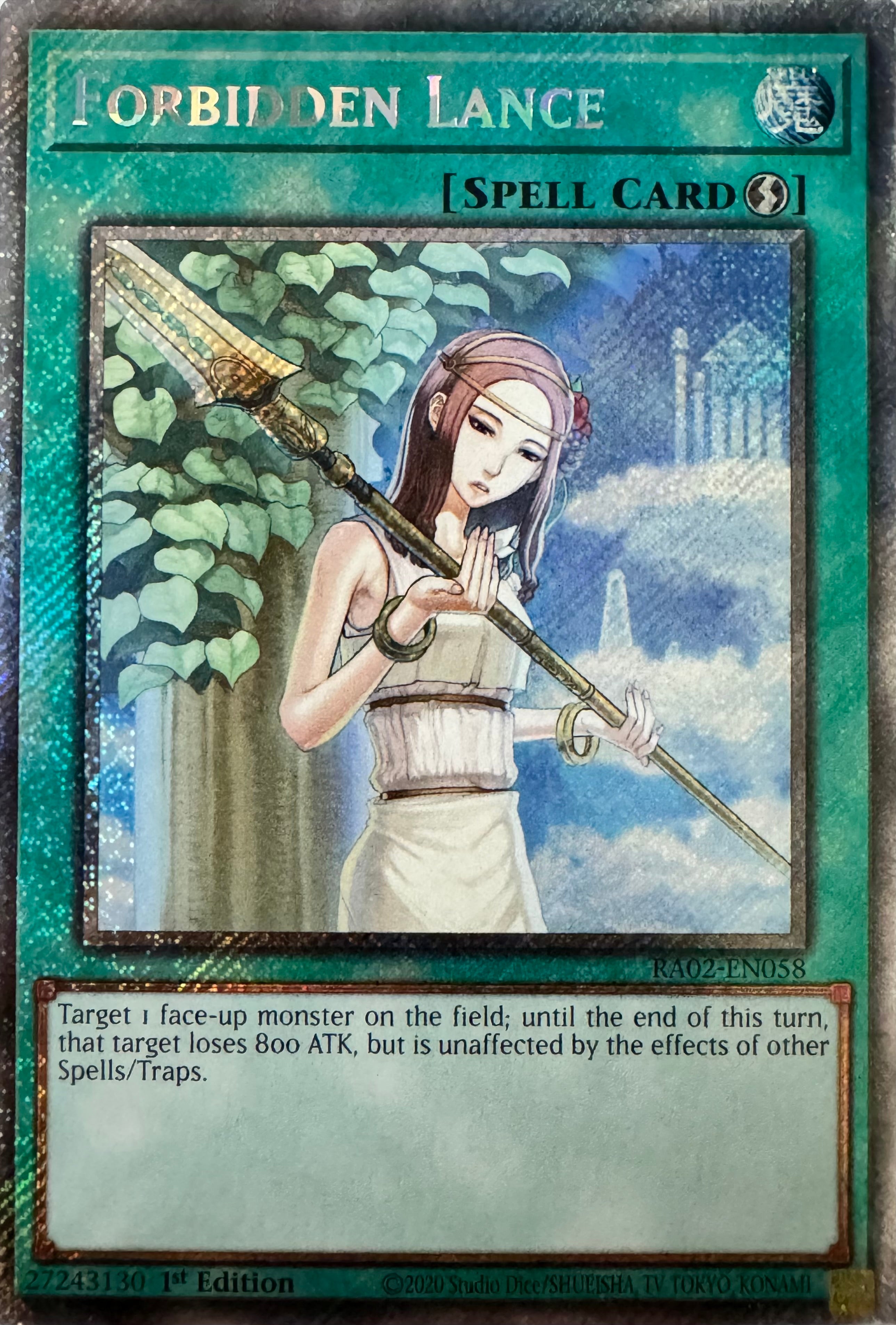 Yugioh! Forbidden Lance Ra02-en058 1st Edition Platinum