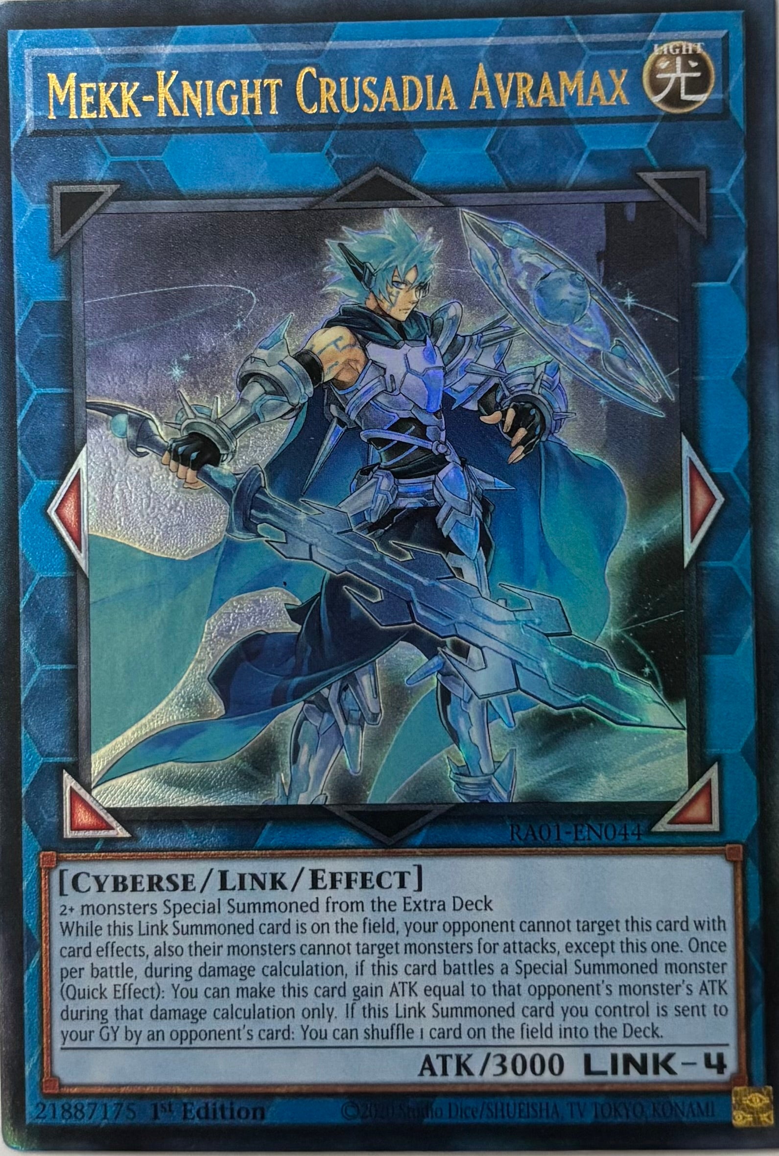 Yugioh! Mekk-Knight Crusadia Avramax Ra01-En044 1st Edition Ultimate
