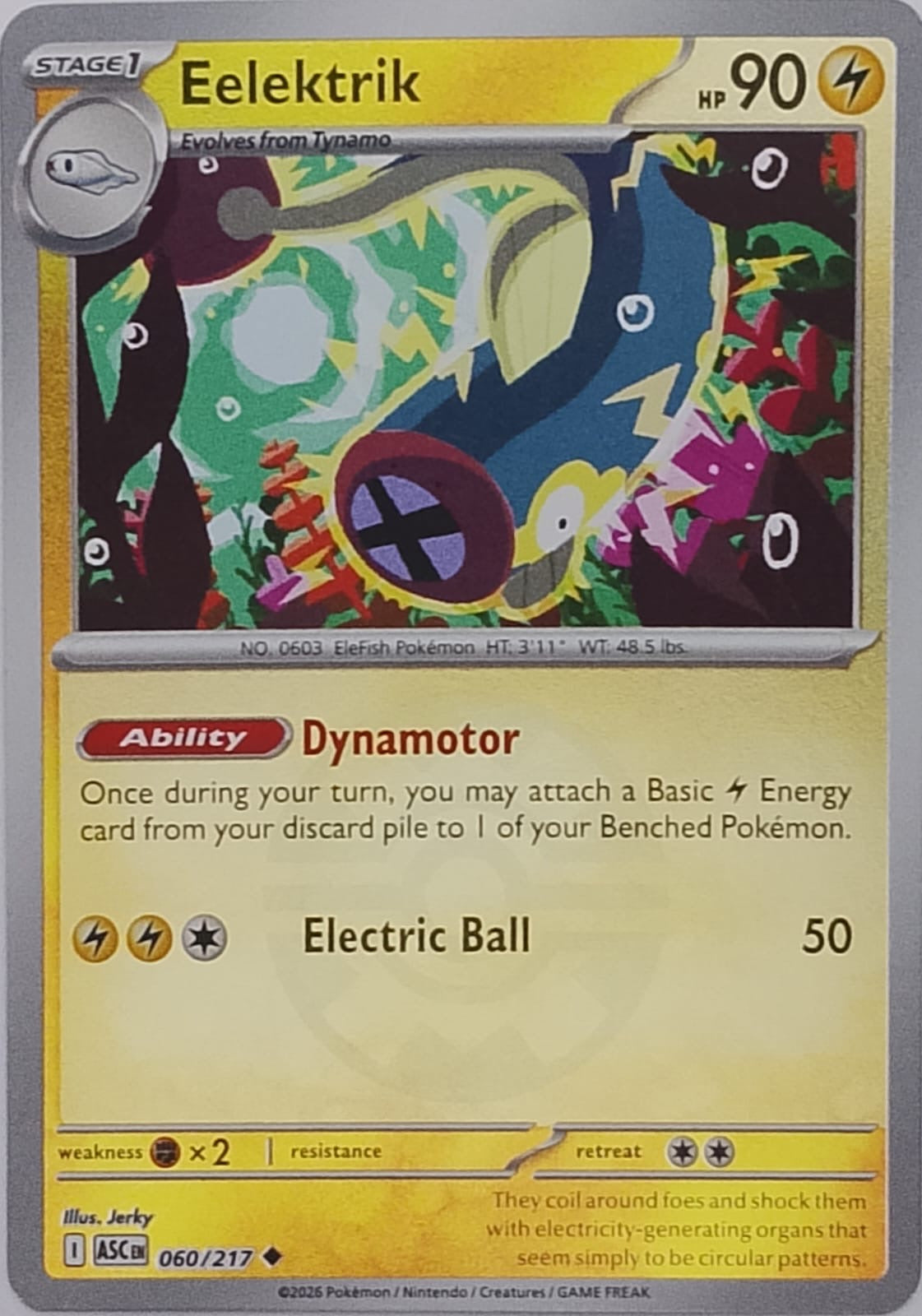 Pokemon tcg Eelektrik 060/217 (quick ball)